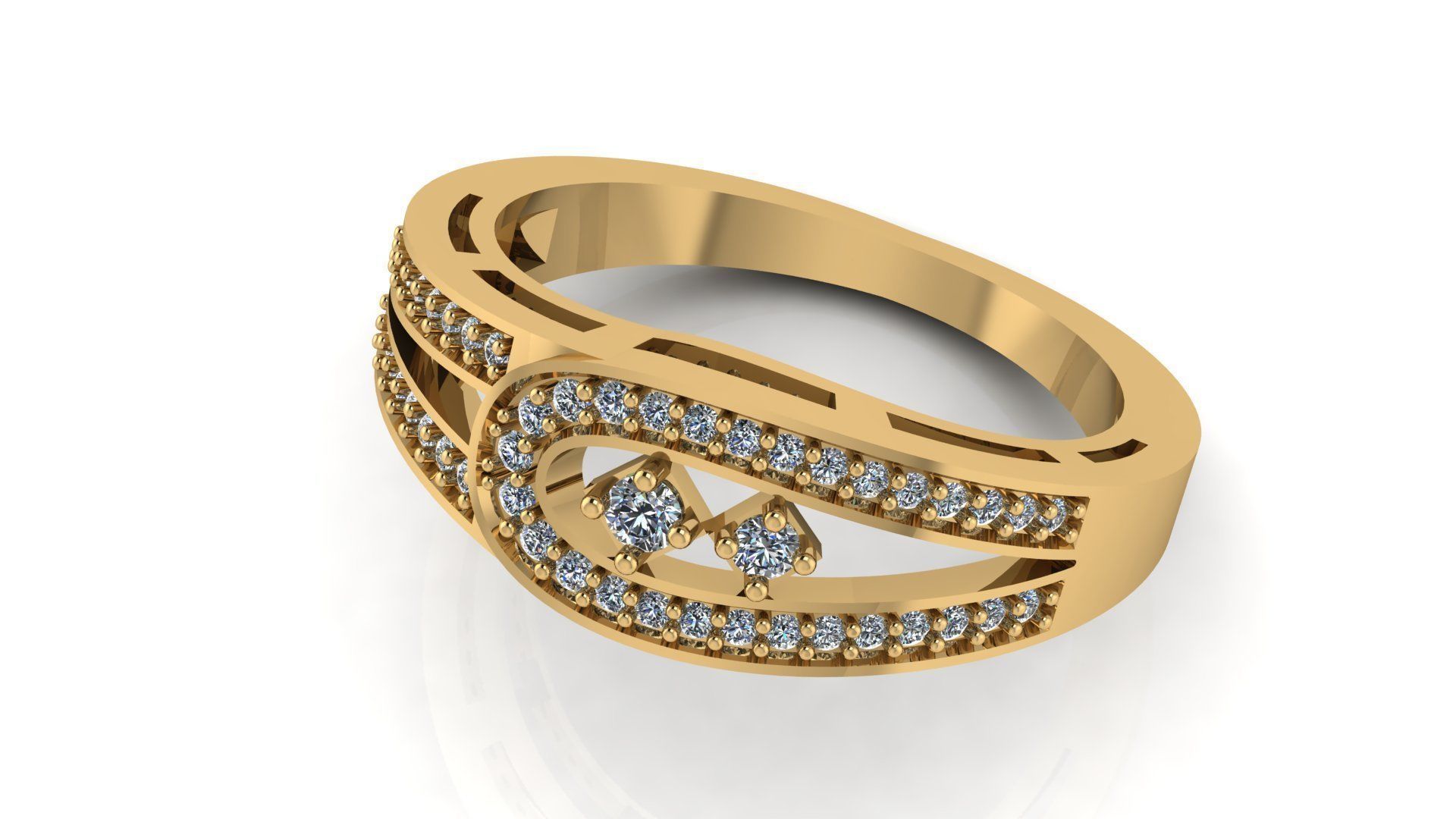 Diamond Ring Jewelry 3D print model_12