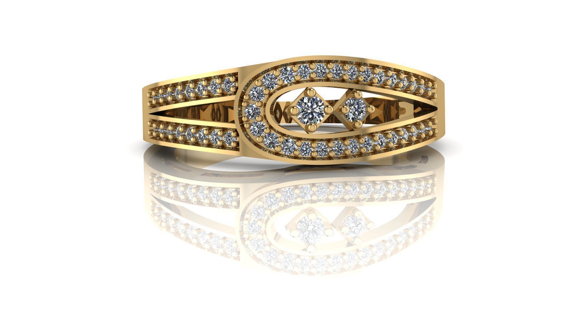 Diamond Ring Jewelry 3D print model_10