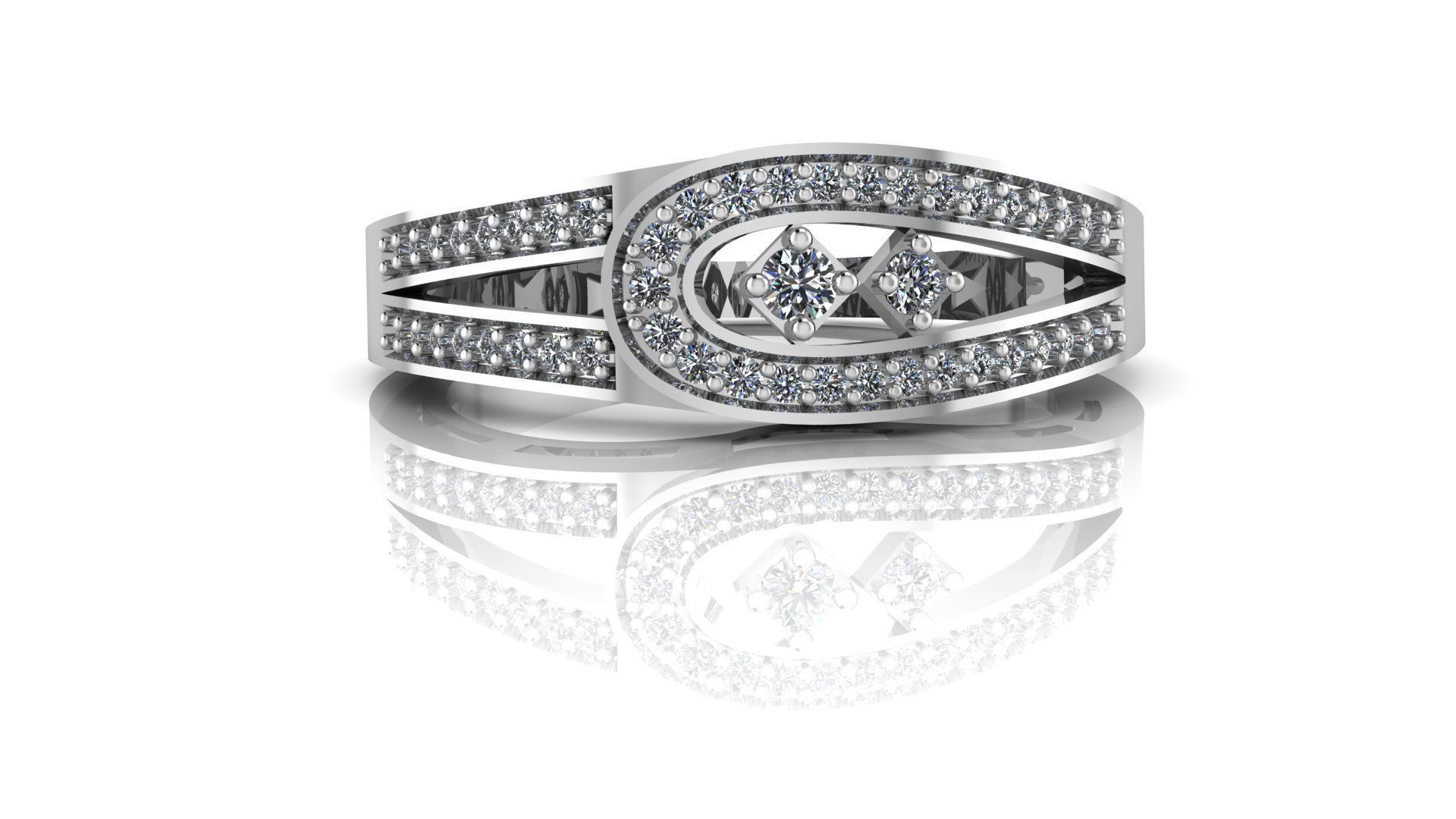 Diamond Ring Jewelry 3D print model_6