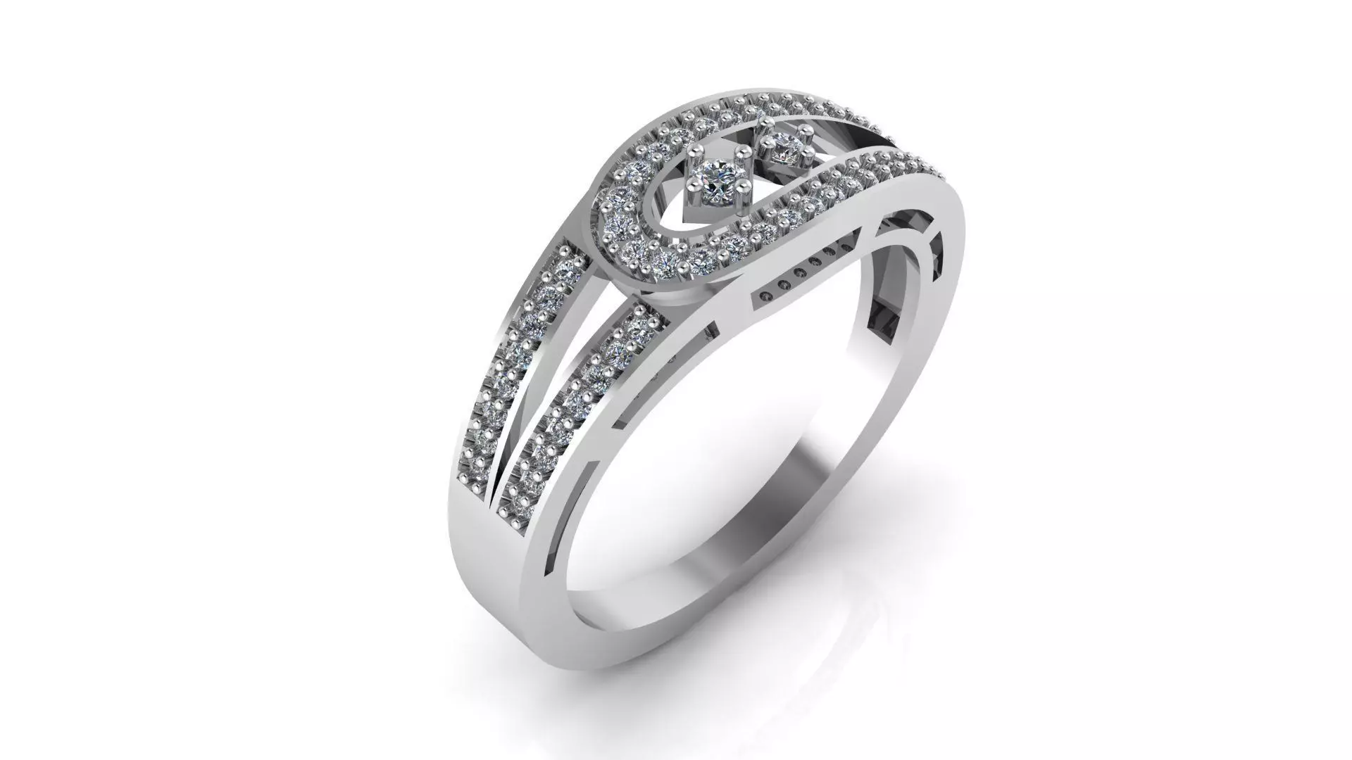 Diamond Ring Jewelry 3D print model_0