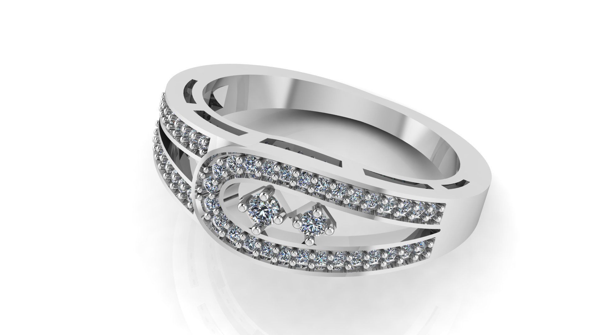 Diamond Ring Jewelry 3D print model_8