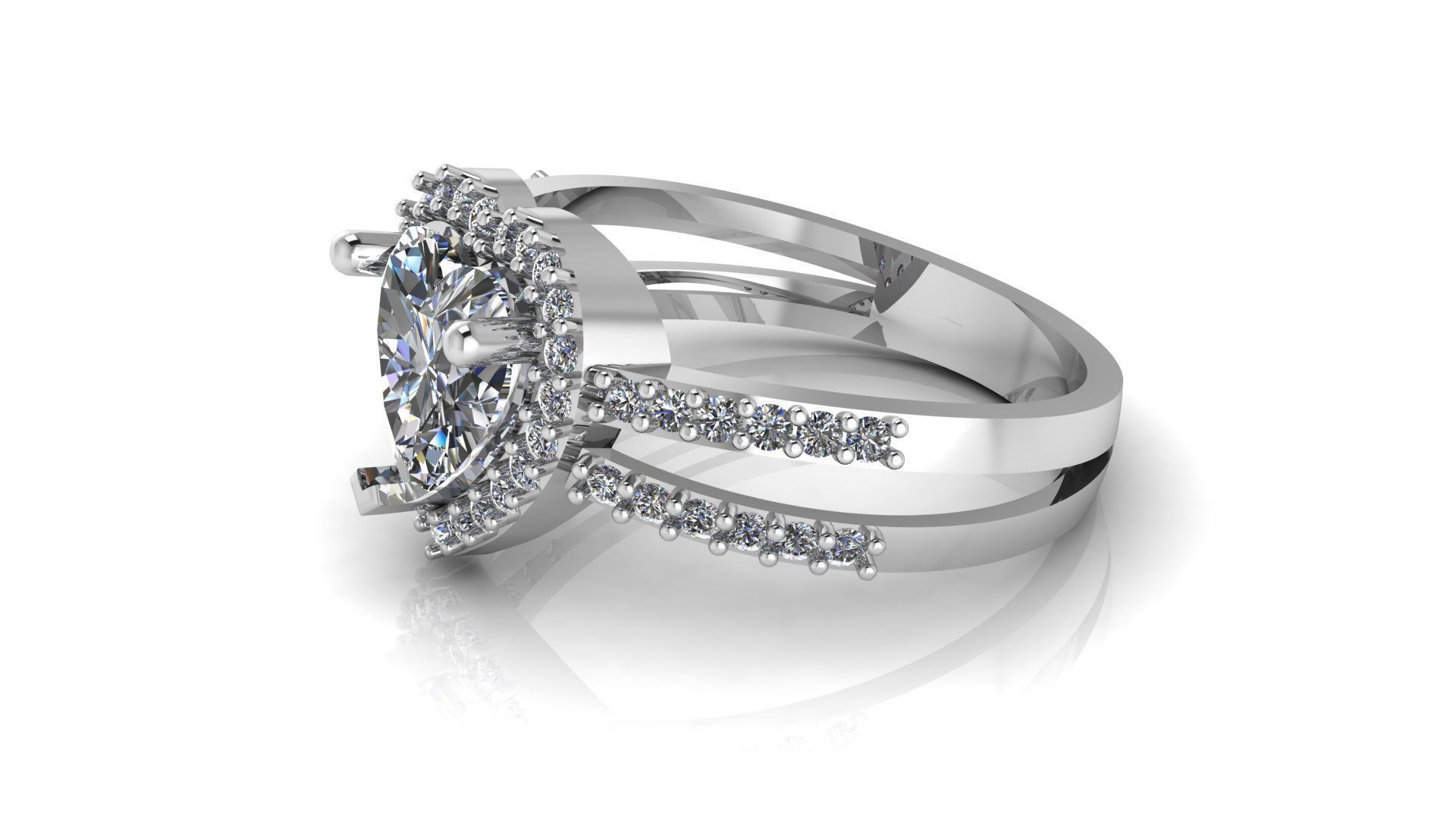 Diamond Ring Jewelry 3D print model_7