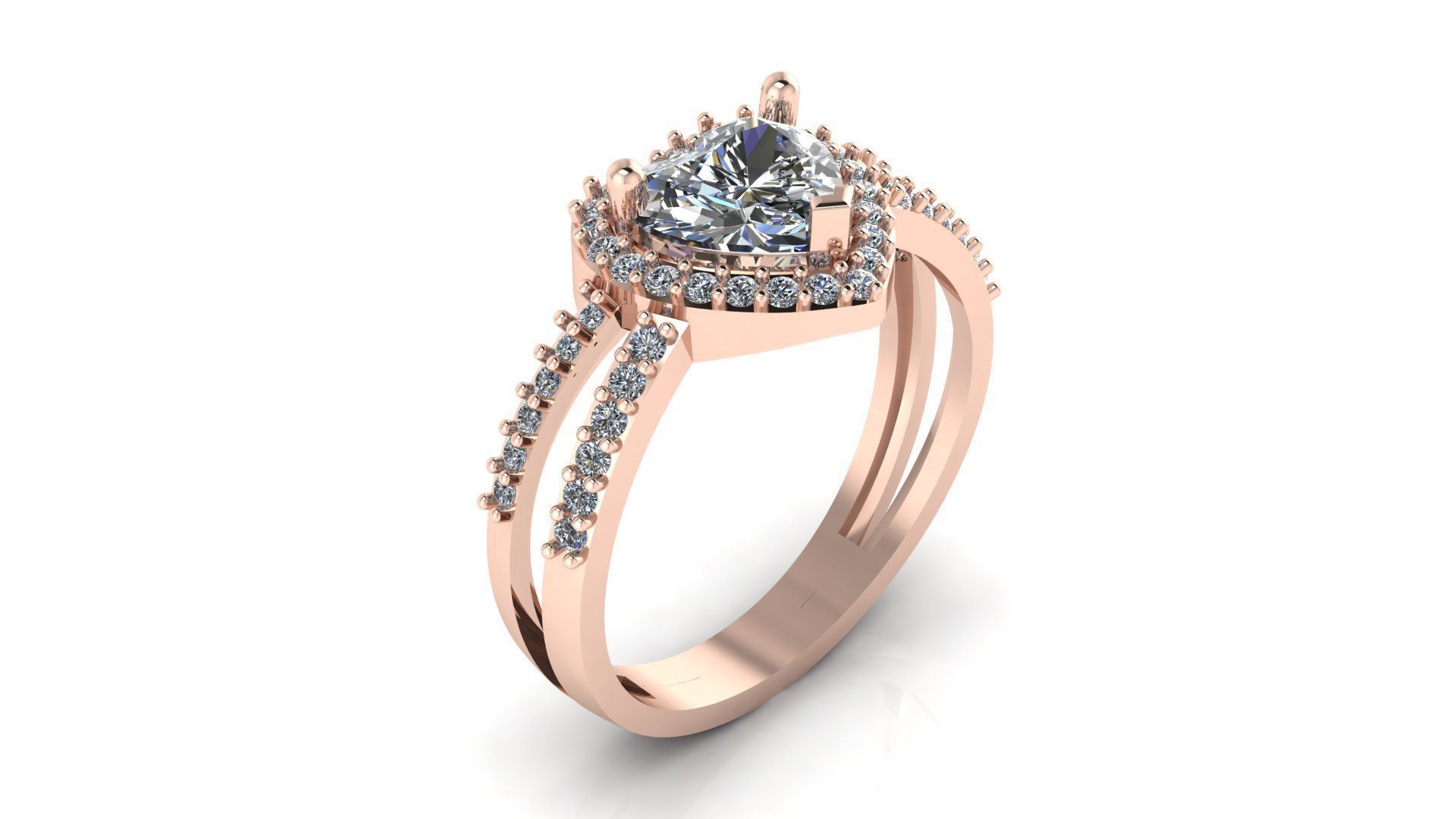Diamond Ring Jewelry 3D print model_2