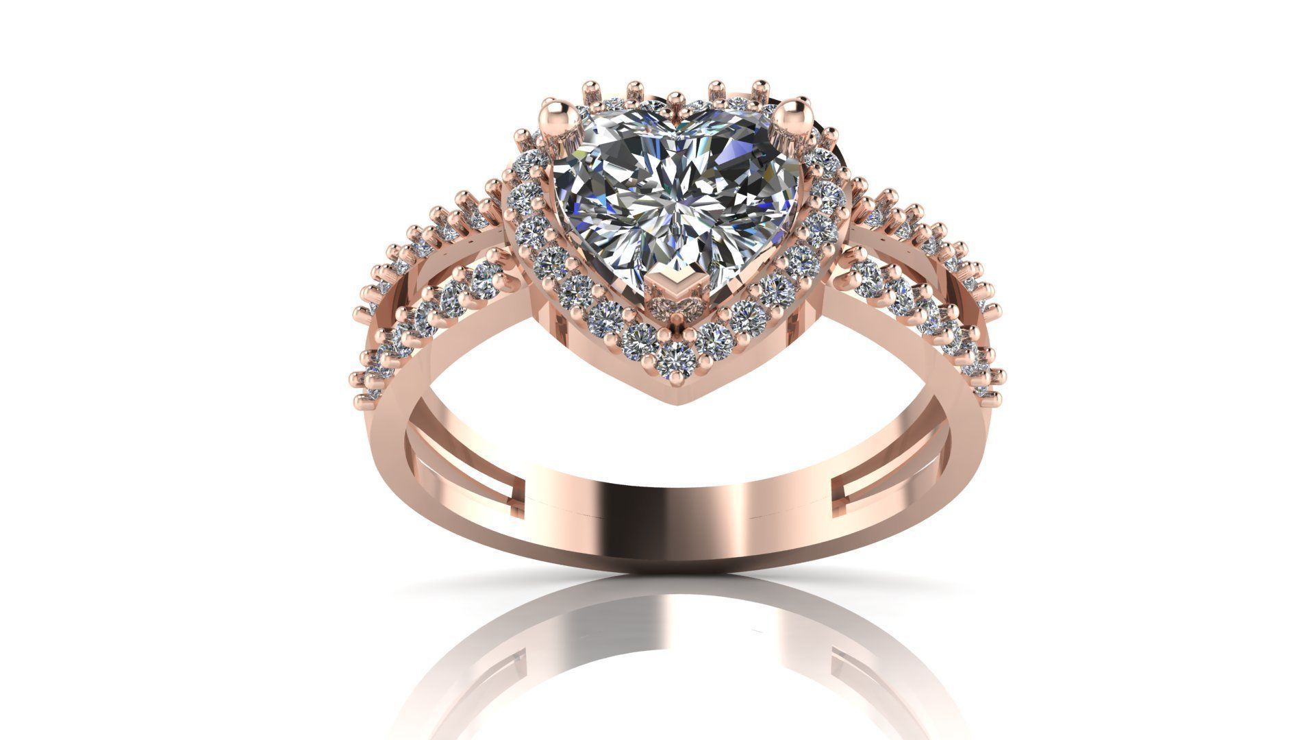 Diamond Ring Jewelry 3D print model_5