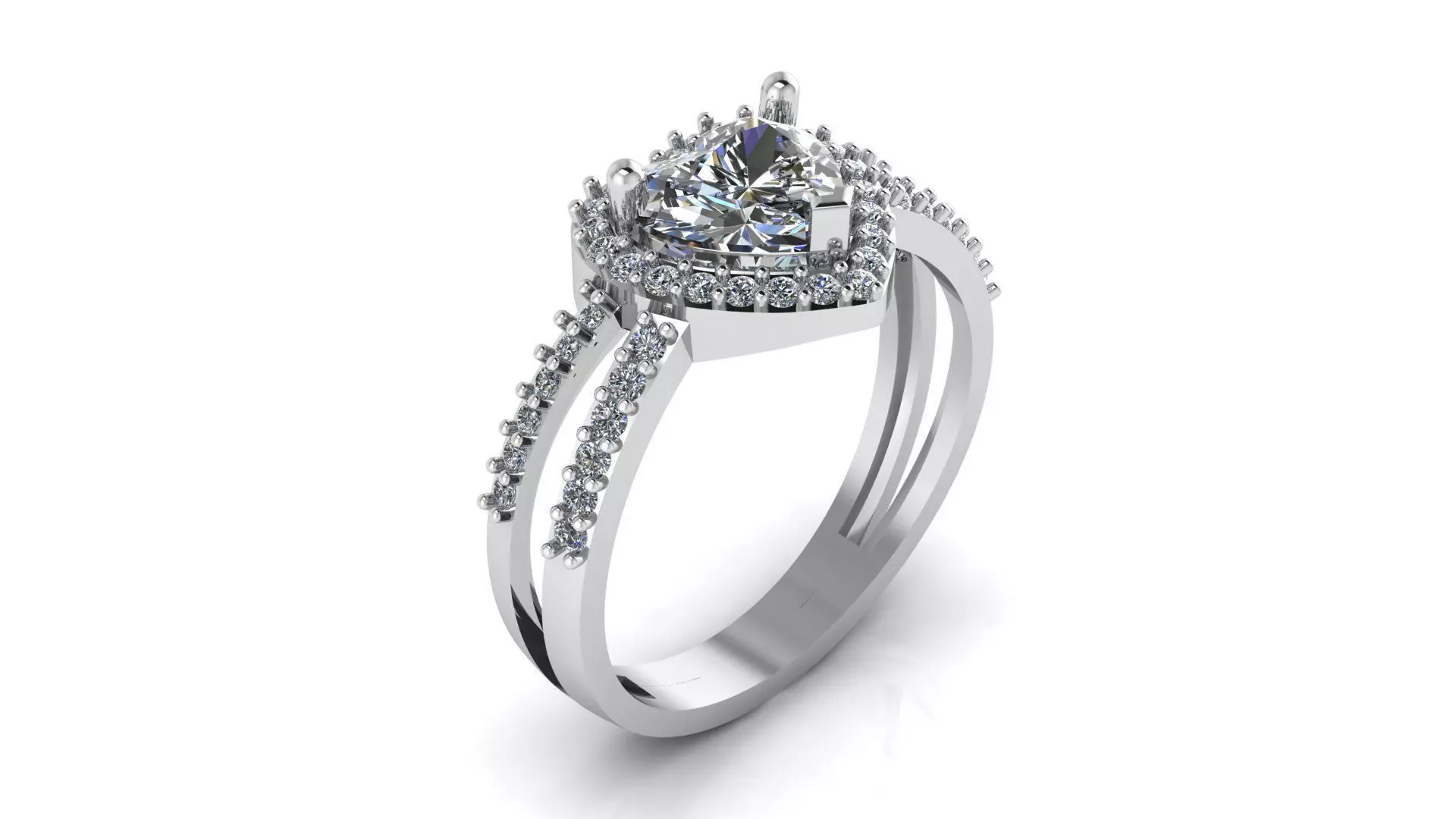 Diamond Ring Jewelry 3D print model_0