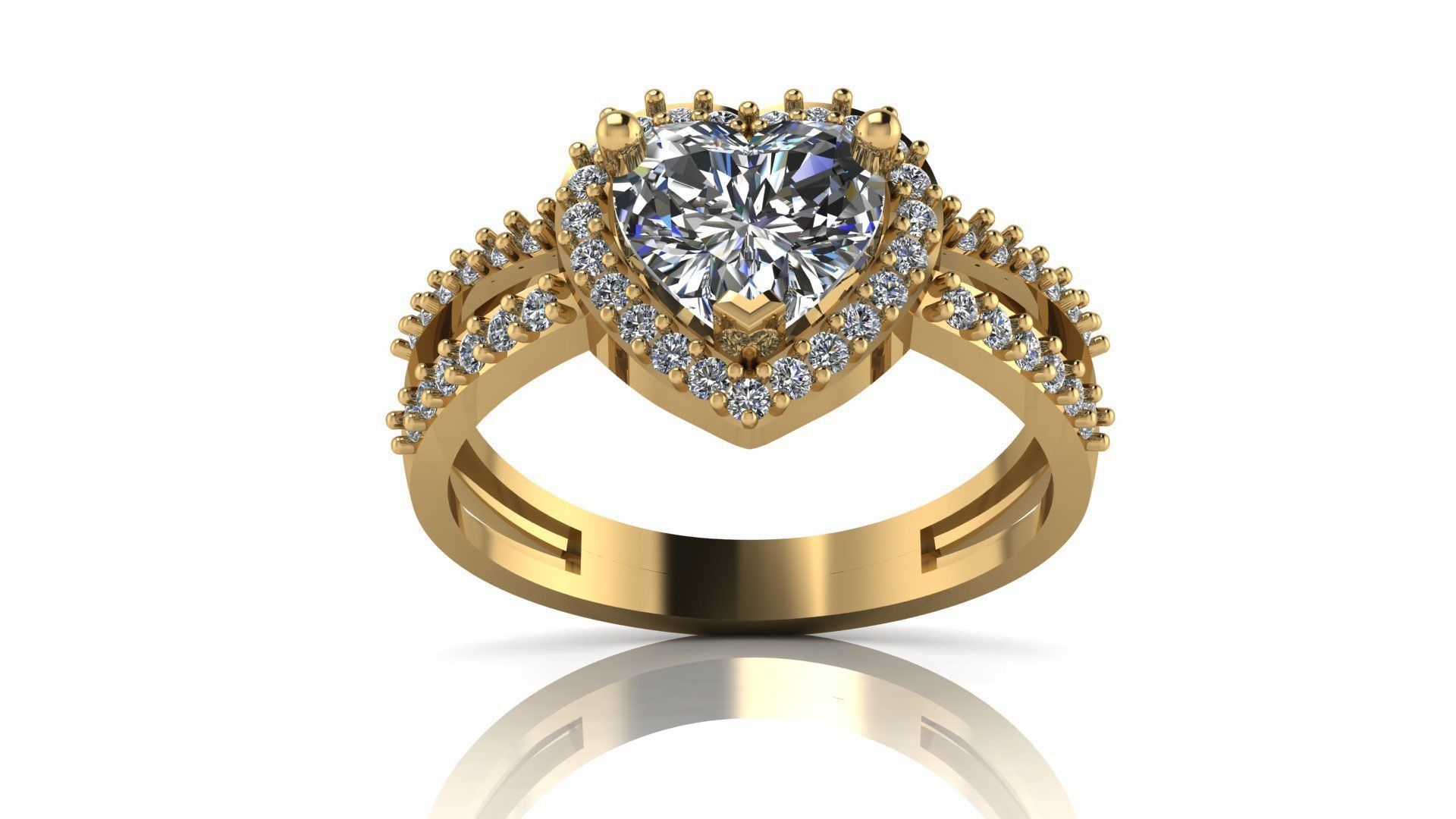 Diamond Ring Jewelry 3D print model_12