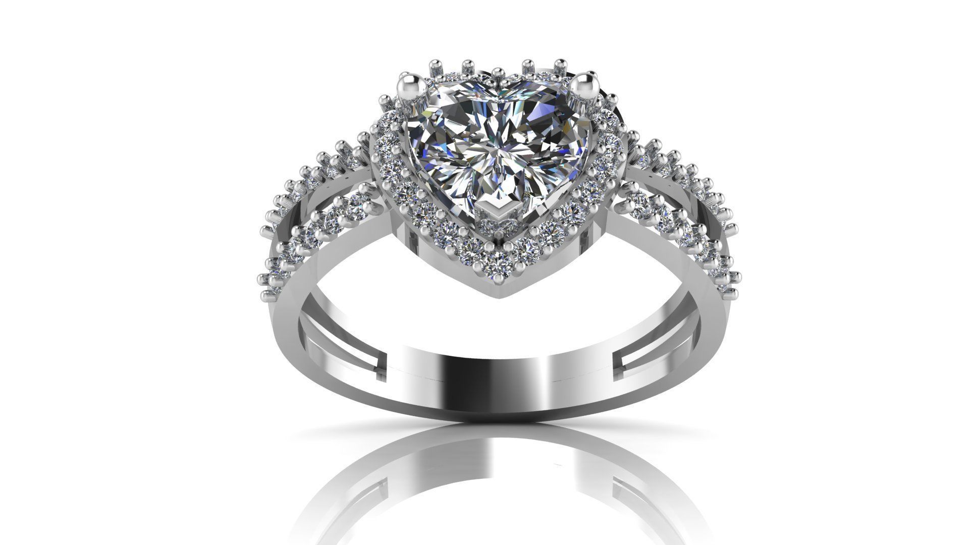 Diamond Ring Jewelry 3D print model_8