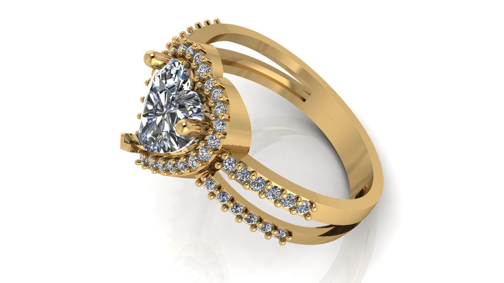 Diamond Ring Jewelry 3D print model_11