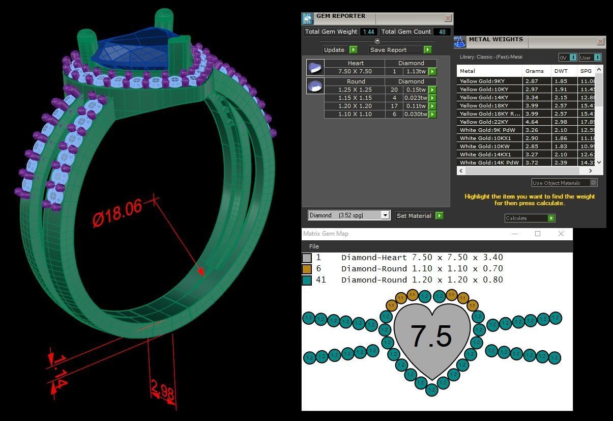 Diamond Ring Jewelry 3D print model_1