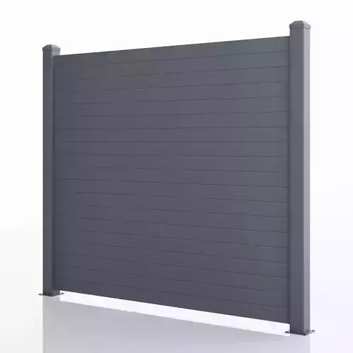 Aluminum Fence Panel -Model 2 - 10cm Wall - 3D model