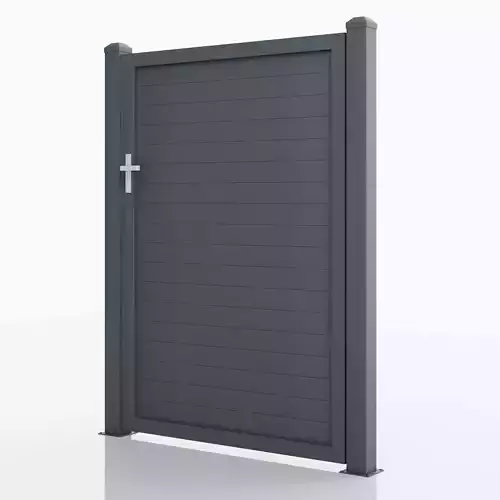Aluminum Walkway Gate - Model 2 - 10cm Wall - 3D model