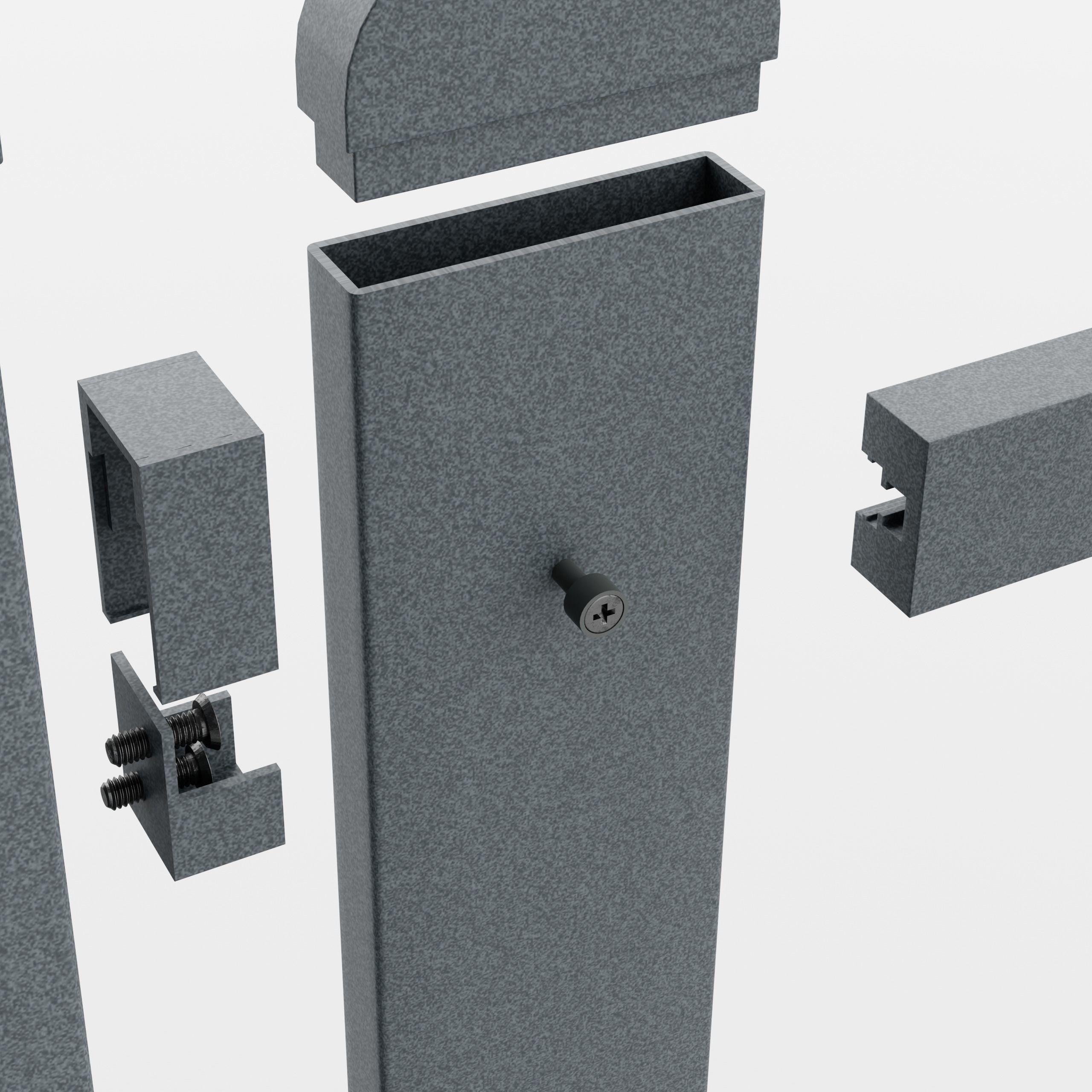 Aluminum Driveway Gate - Model 3 - 3D model_8