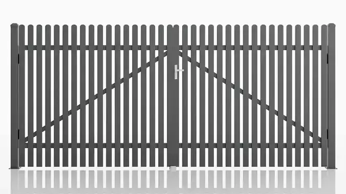 Aluminum Driveway Gate - Model 3 - 3D model