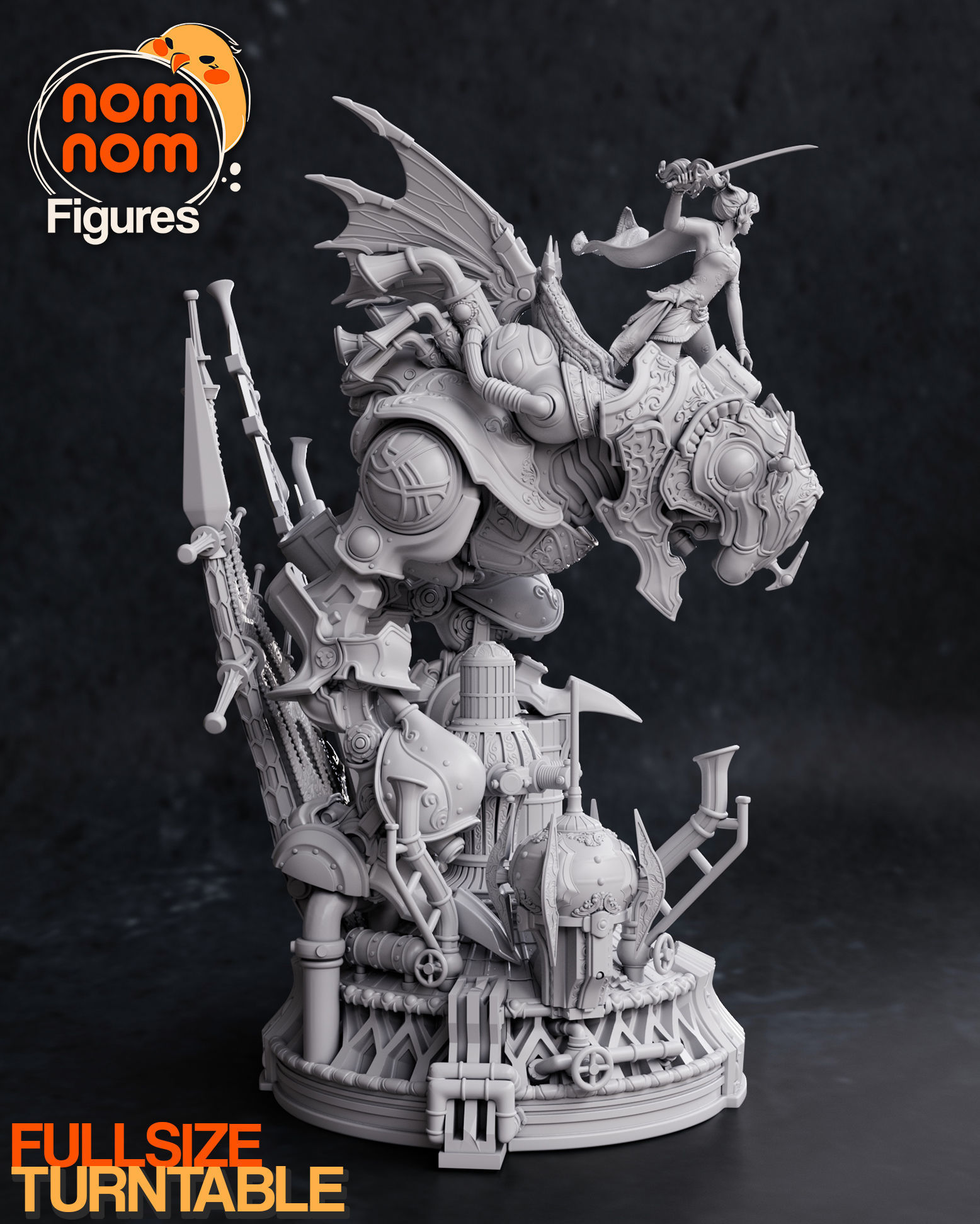 Terra with Magitek from Final Fantasy 3D print model_10