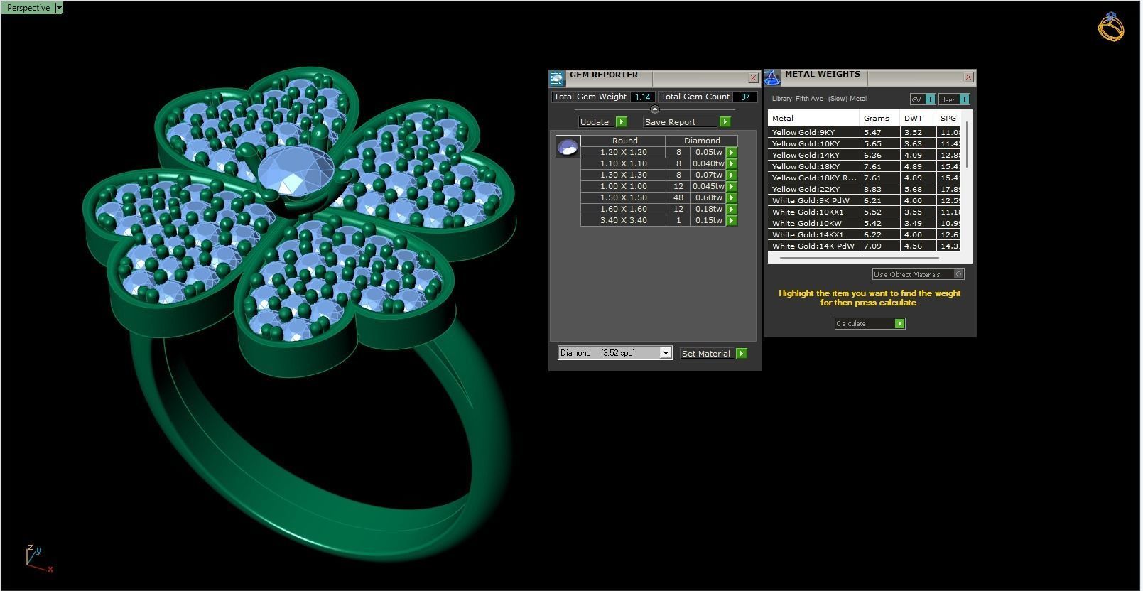 Clover Ring Cartier 3D print model_5