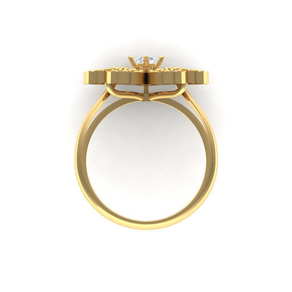 Clover Ring Cartier 3D print model_2