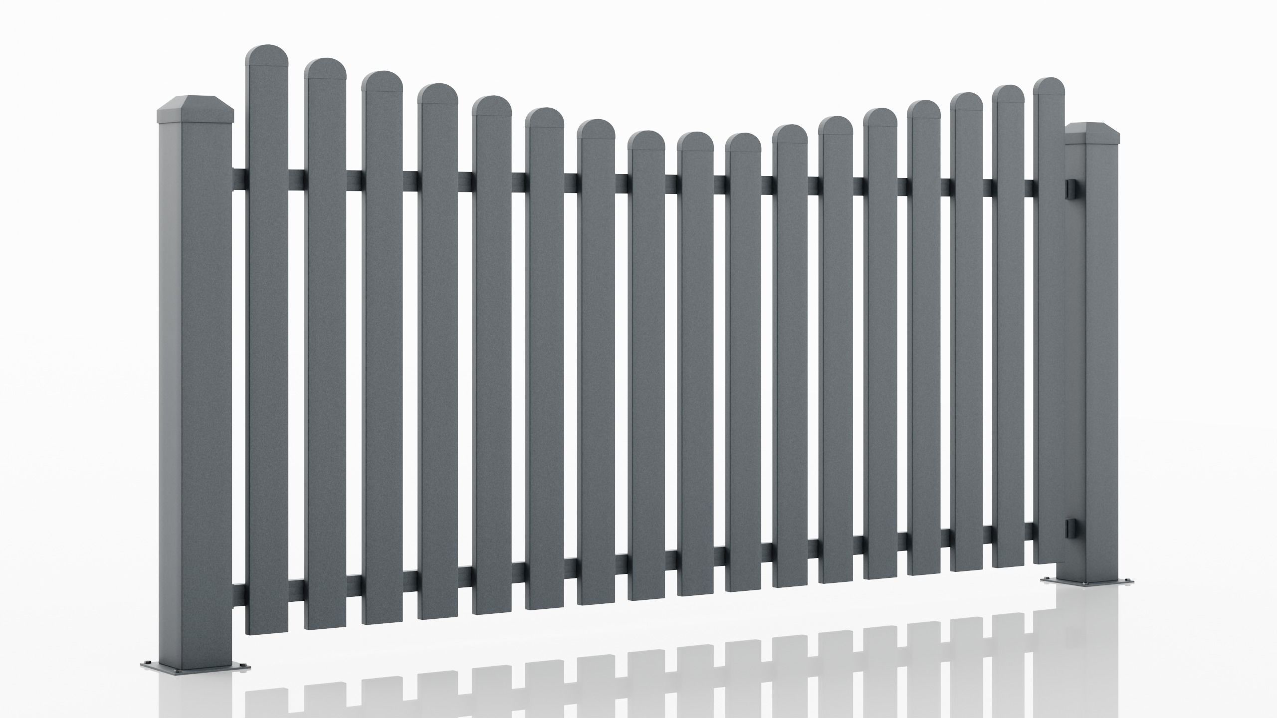 Aluminum Fence Panel -Model 3 - 3D model_4