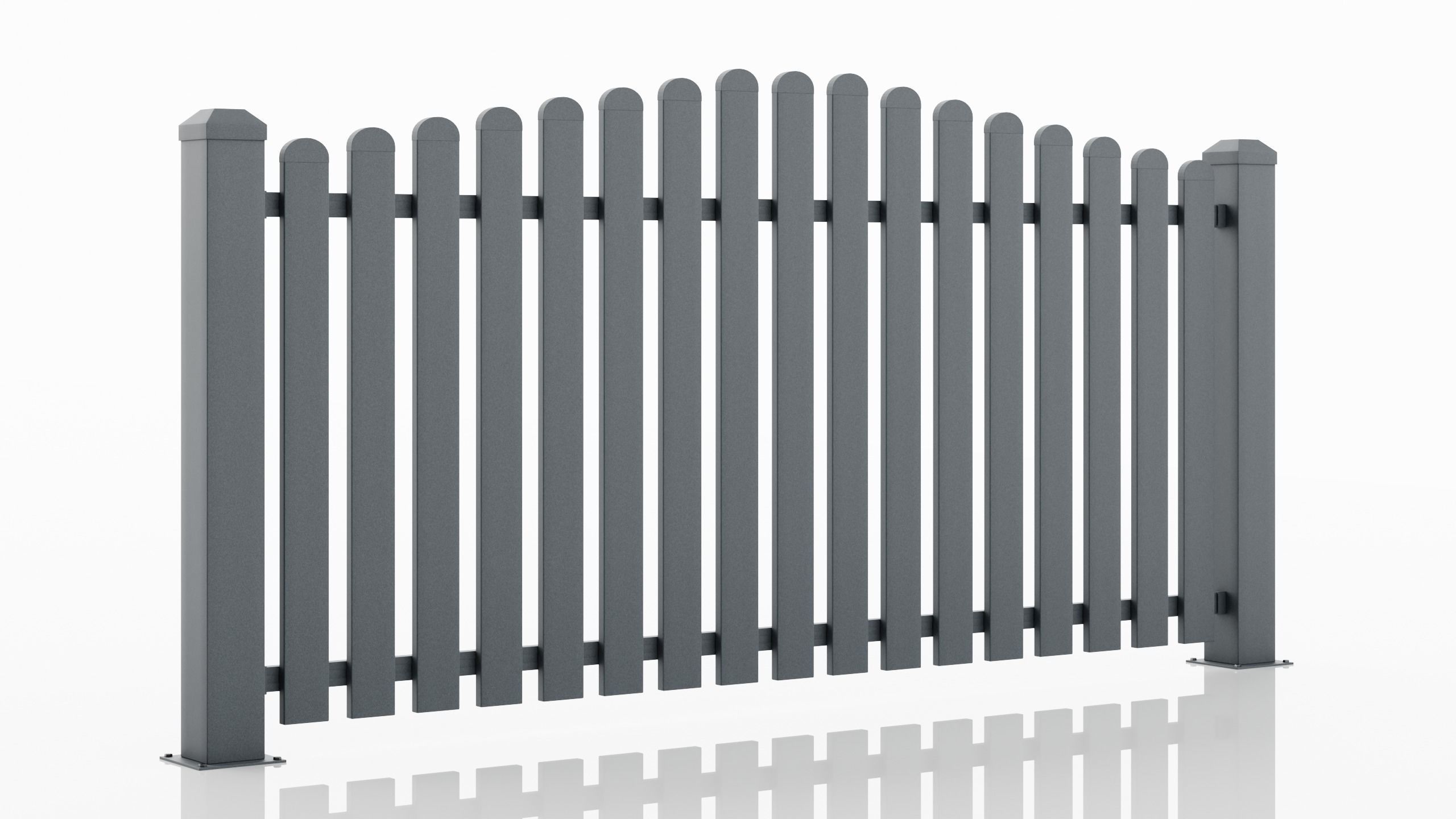 Aluminum Fence Panel -Model 3 - 3D model_8