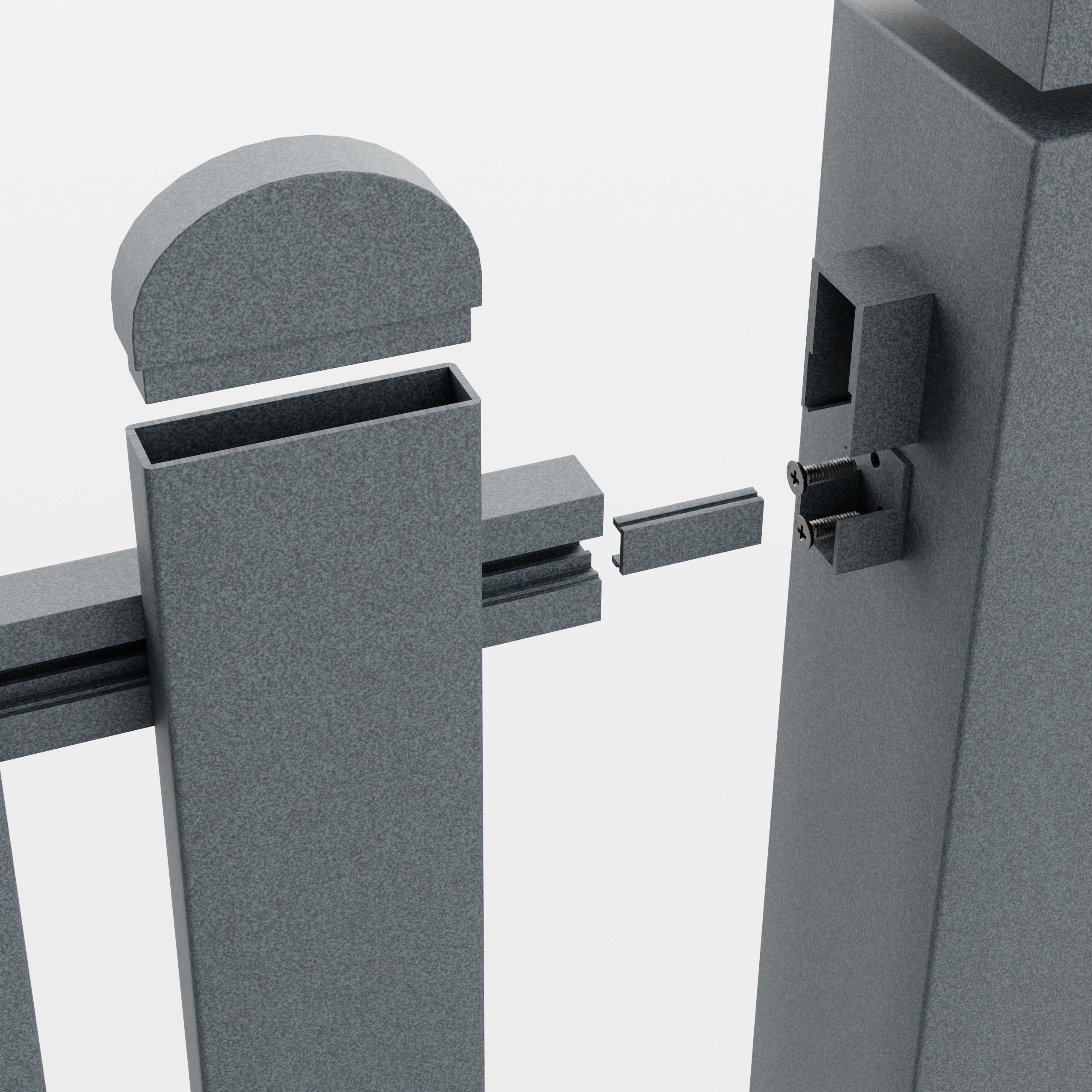 Aluminum Fence Panel -Model 3 - 3D model_10