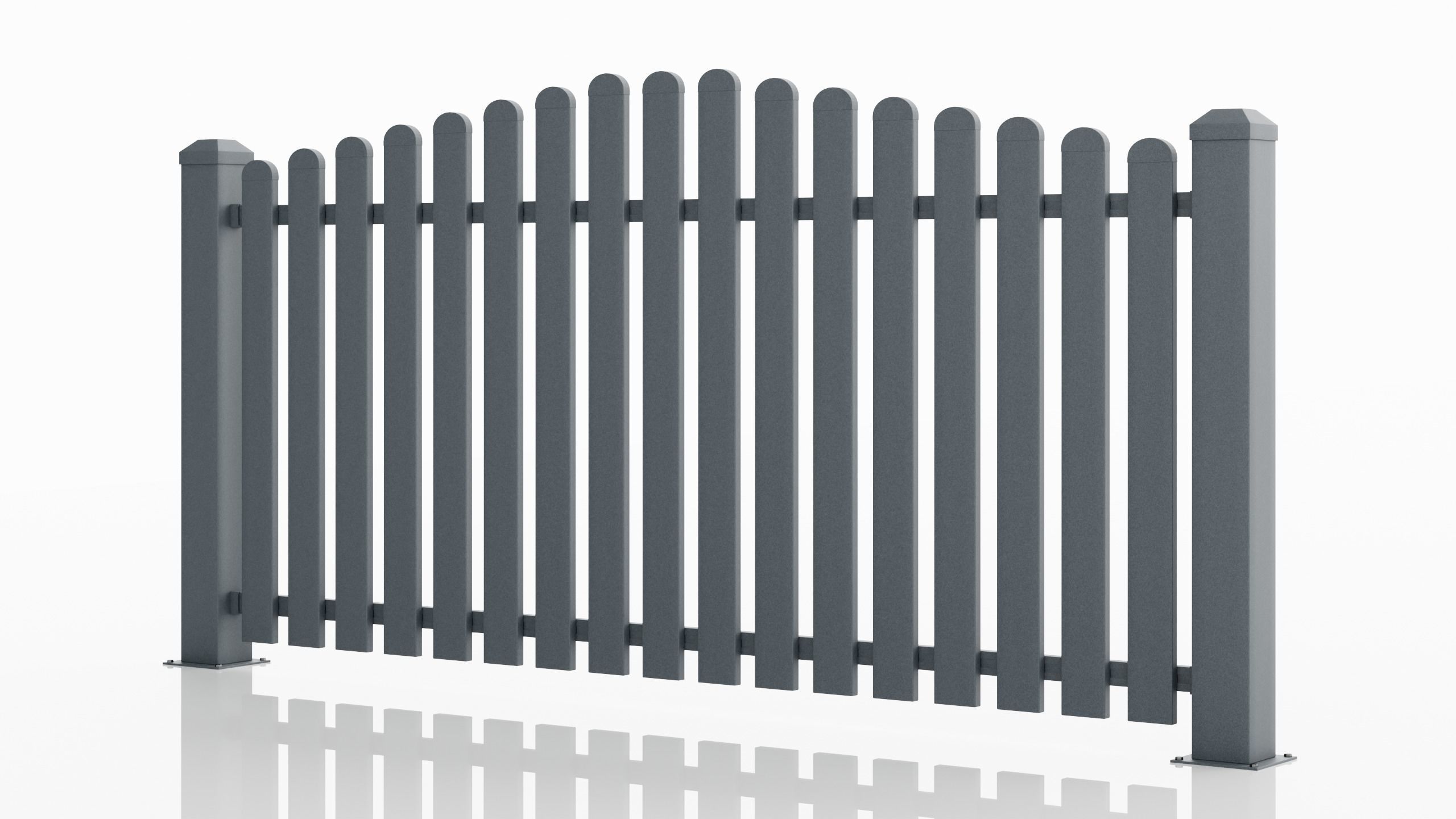 Aluminum Fence Panel -Model 3 - 3D model_7