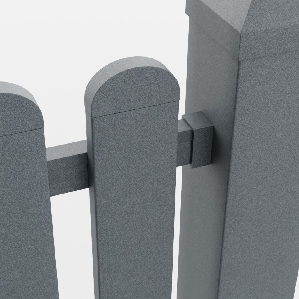 Aluminum Fence Panel -Model 3 - 3D model_9