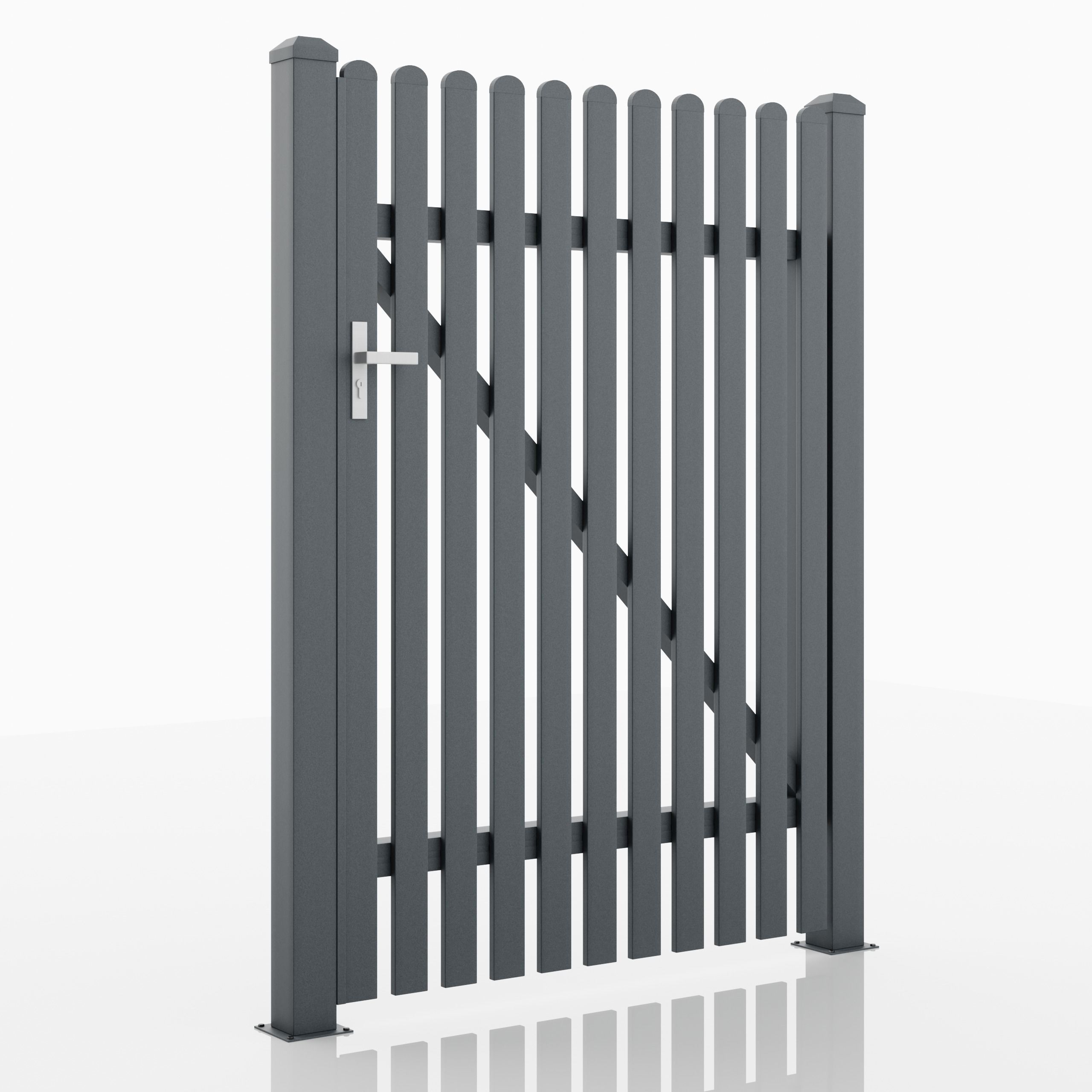 Aluminum Walkway Gate - Model 3 - 3D model_1