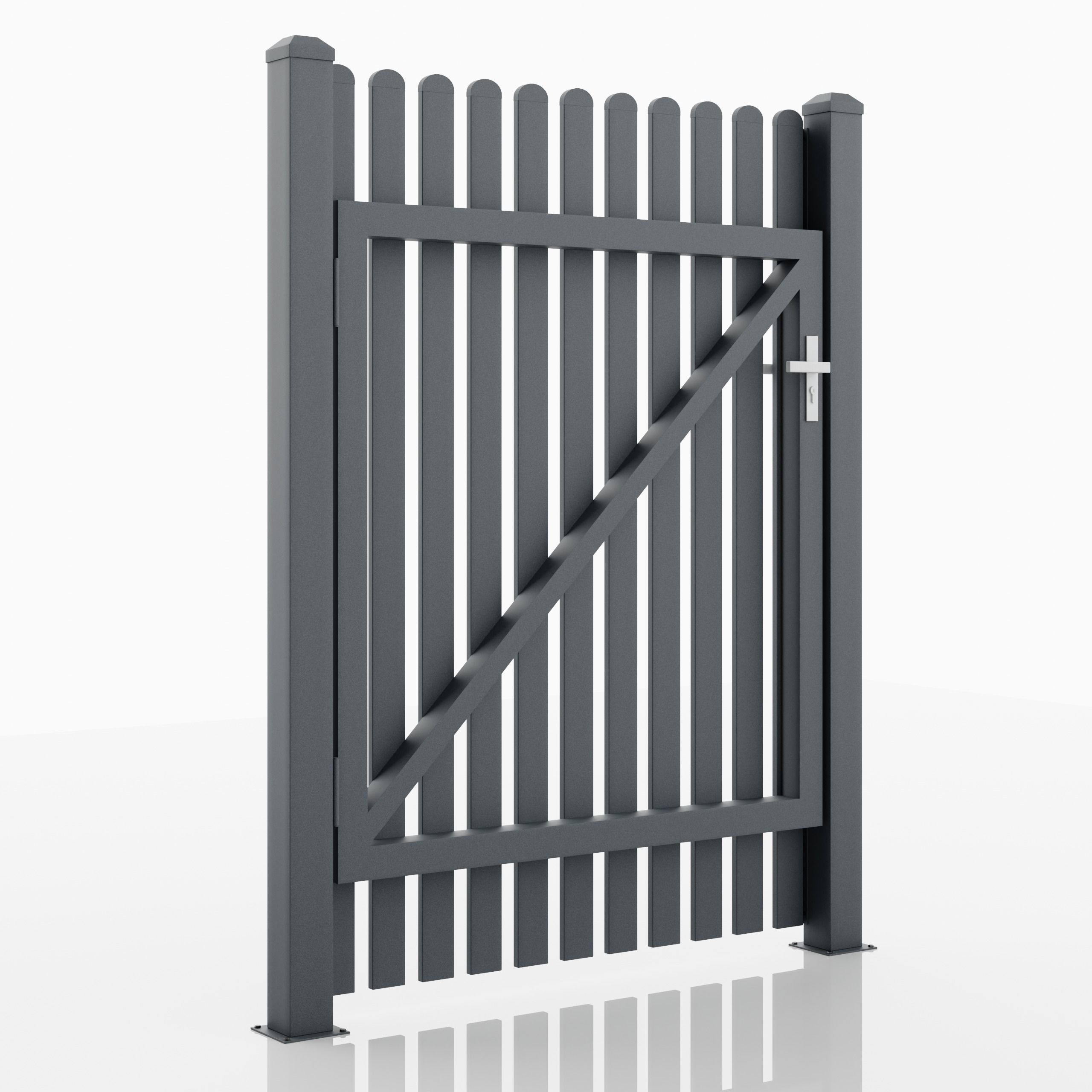 Aluminum Walkway Gate - Model 3 - 3D model_4