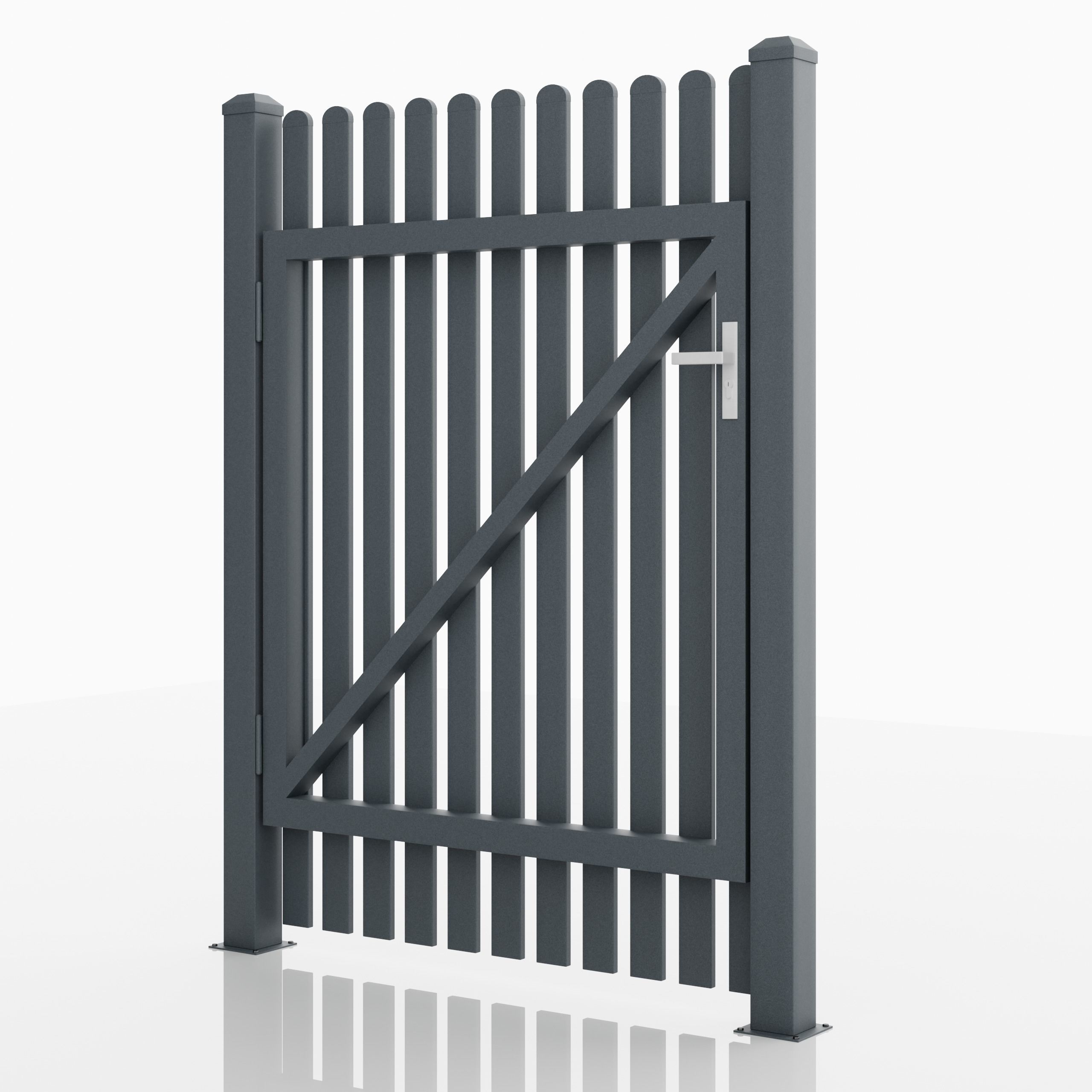 Aluminum Walkway Gate - Model 3 - 3D model_5