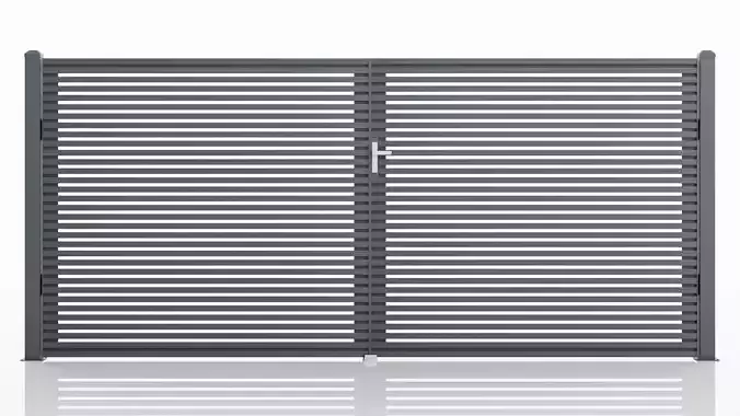 Aluminum Driveway Gate - Model 4 - 3D model