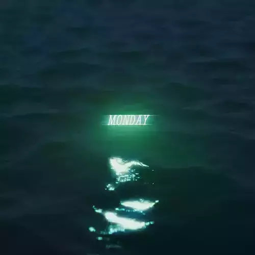 Monday text neon animation