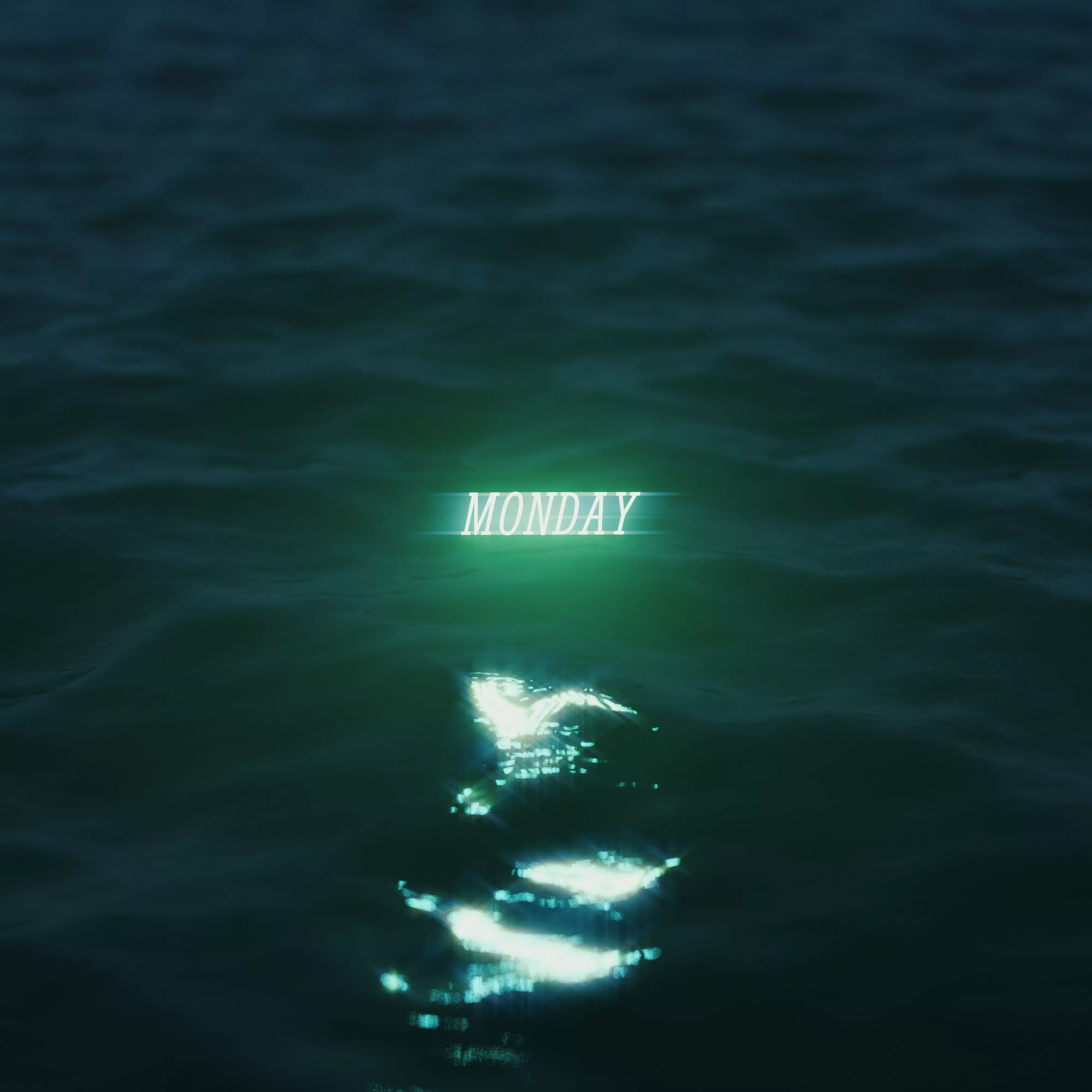 Monday text neon animation 3D model_0