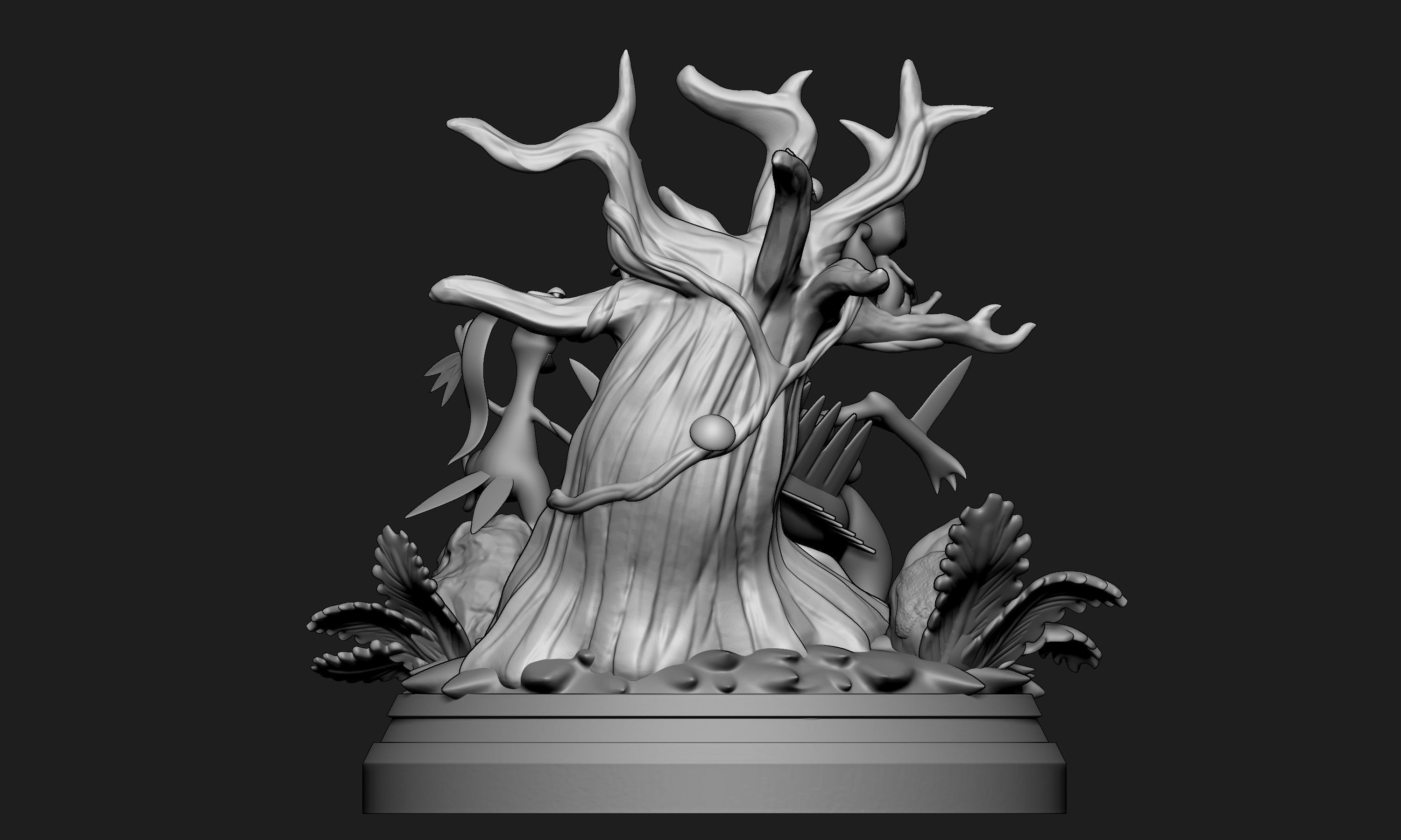 Pokemon - Sceptile Line Diorama 3D print model_10