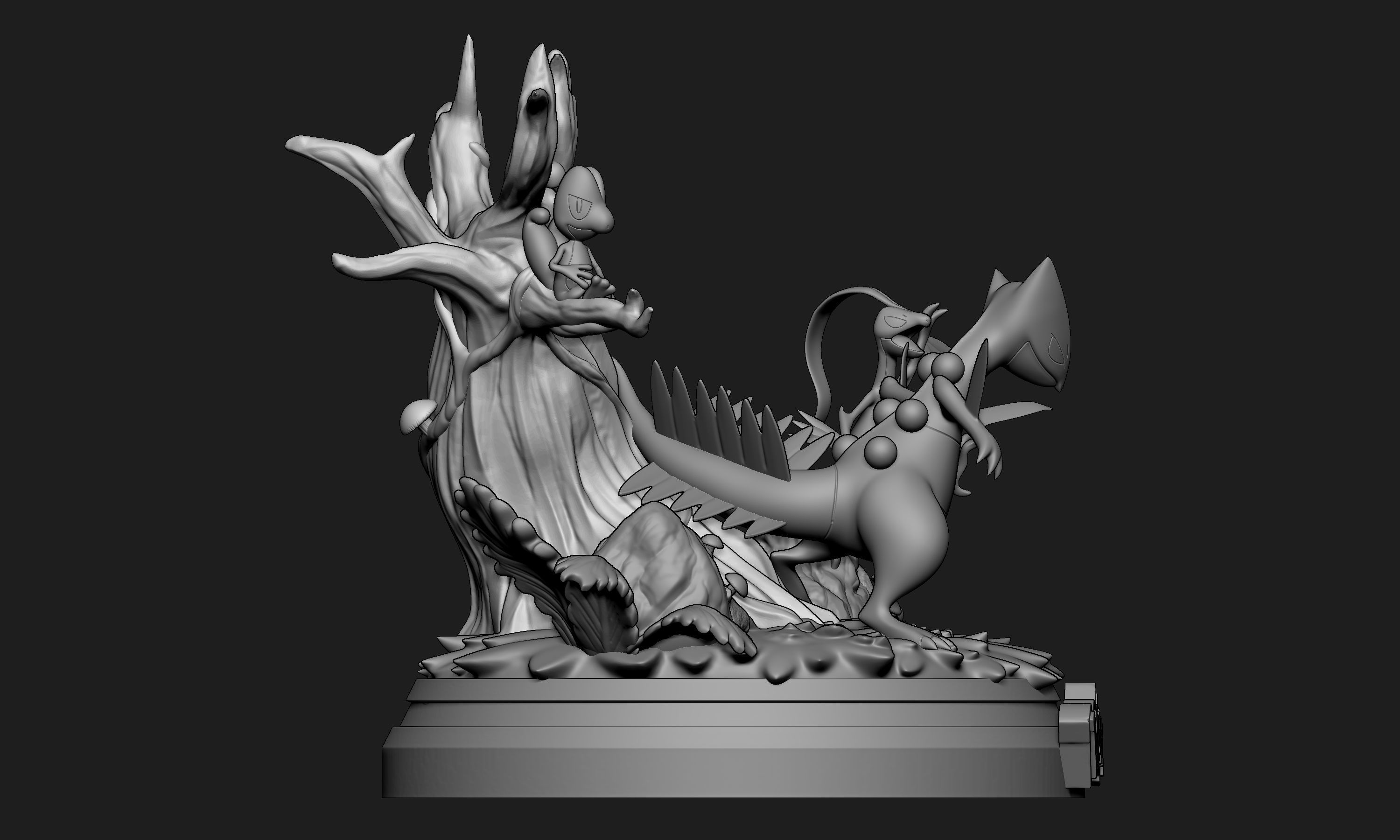 Pokemon - Sceptile Line Diorama 3D print model_11