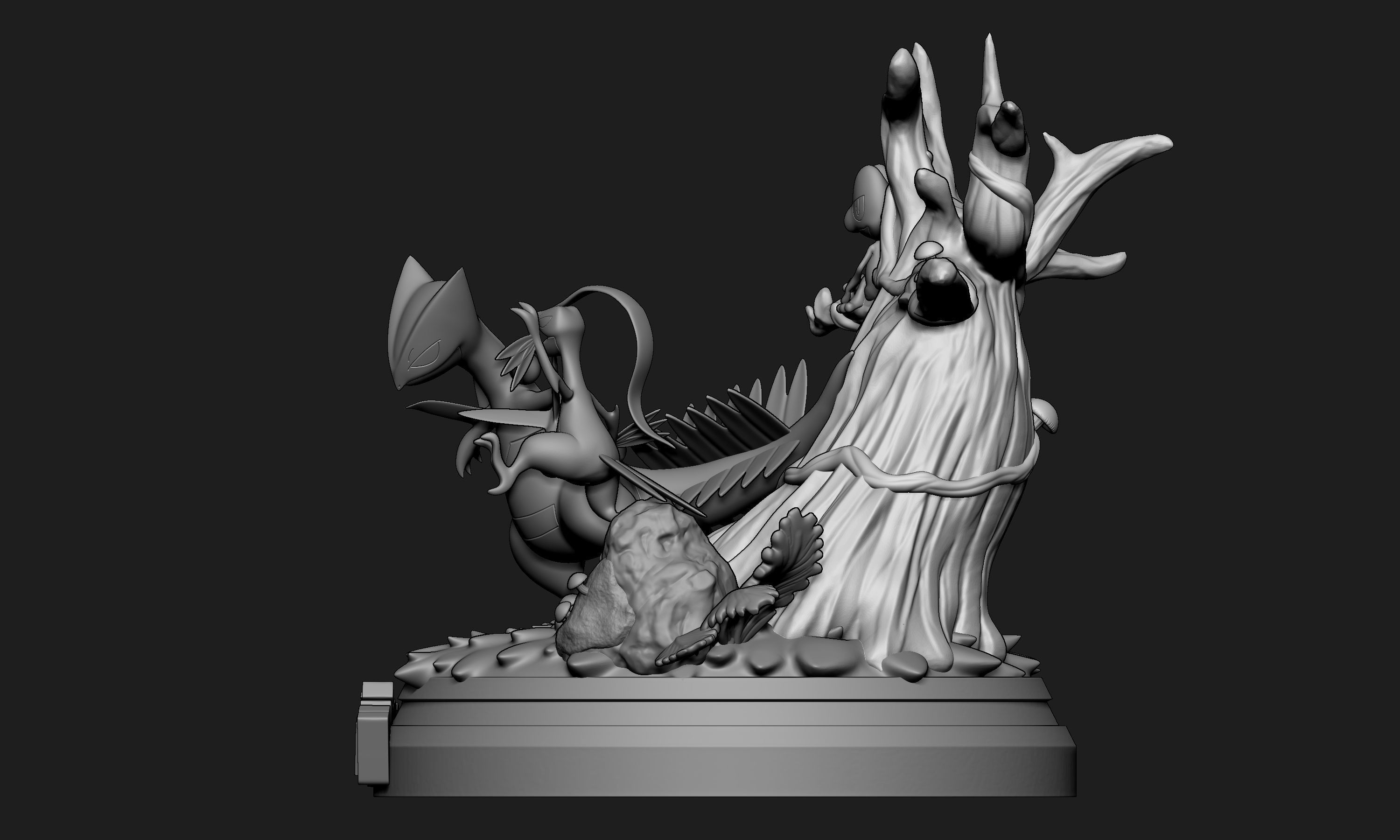 Pokemon - Sceptile Line Diorama 3D print model_14