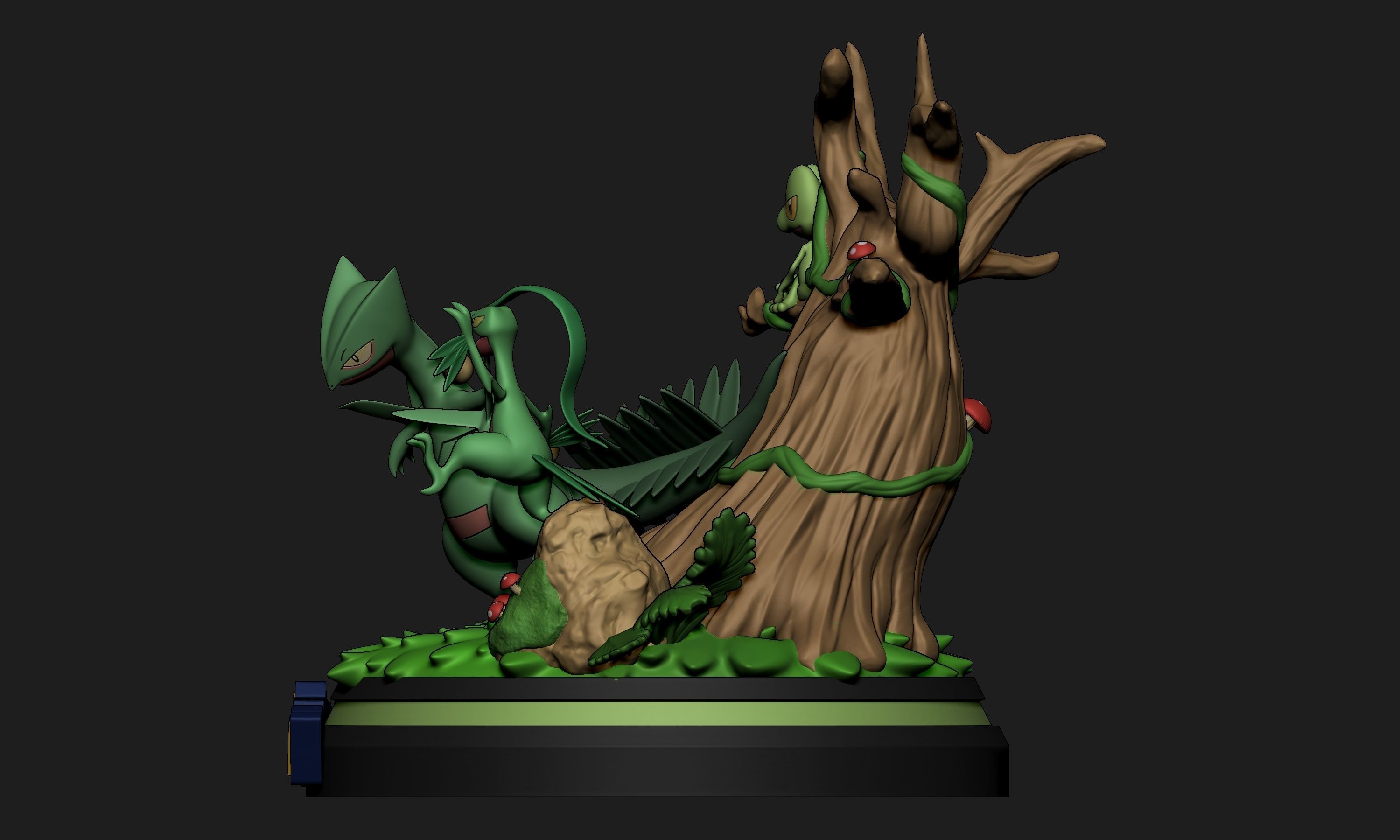 Pokemon - Sceptile Line Diorama 3D print model_6