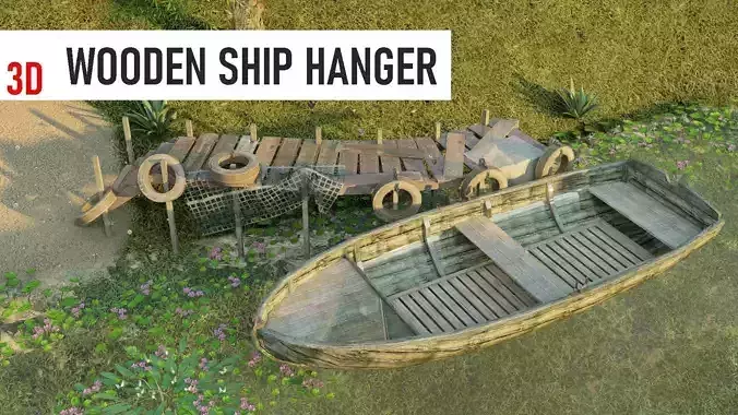 Boat Hanger 3D model