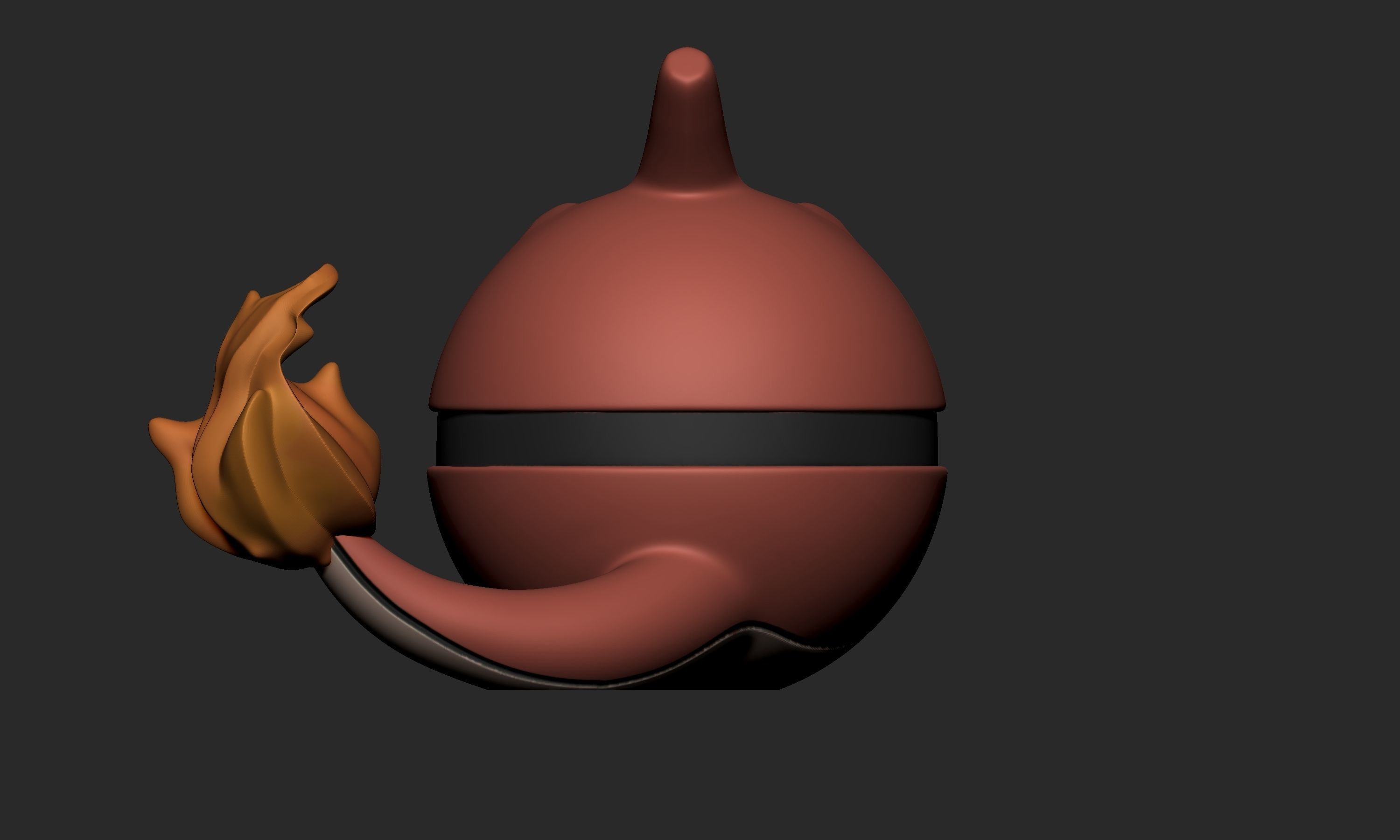 Pokemon Charmeleon Pokeball 3D print model_4