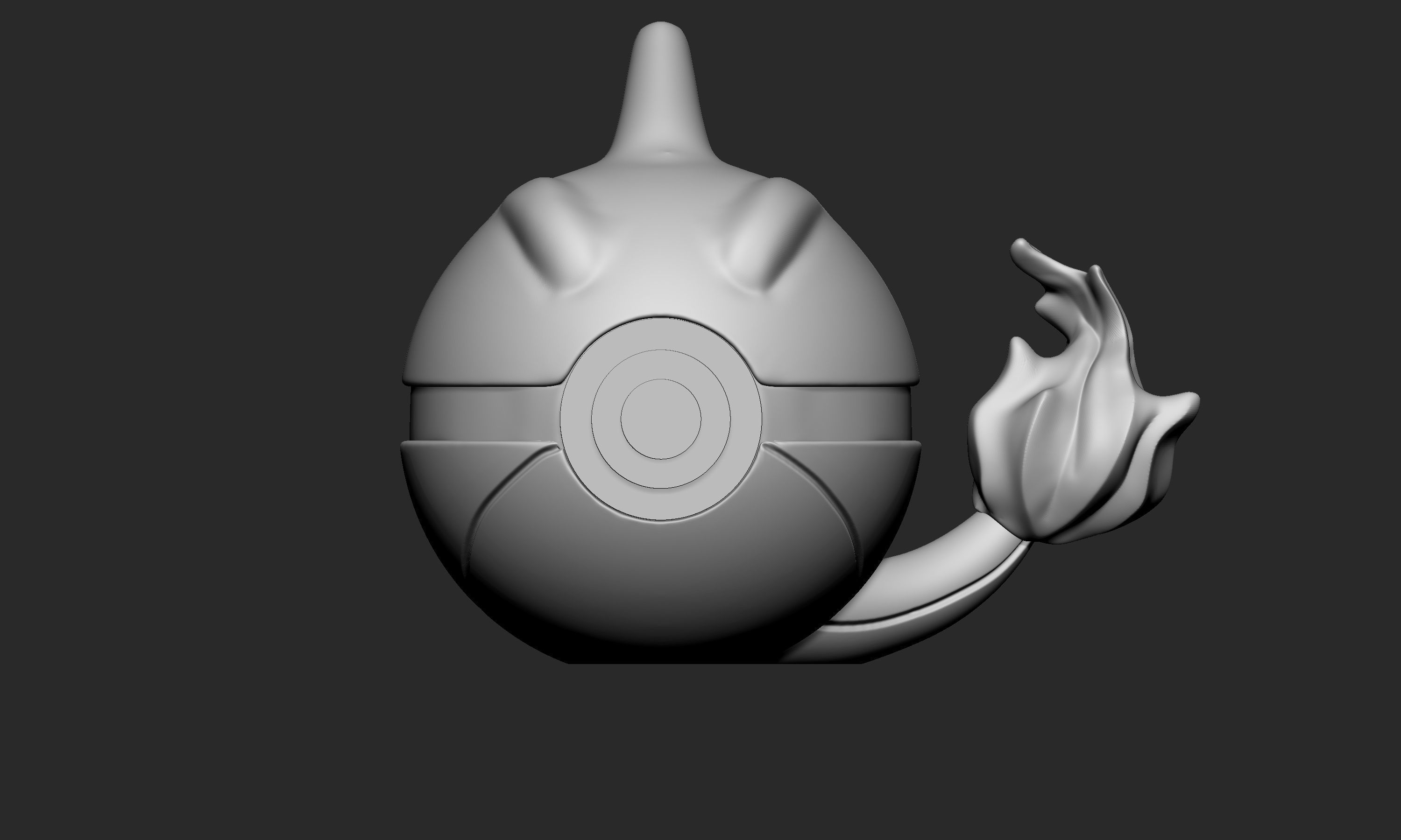 Pokemon Charmeleon Pokeball 3D print model_1