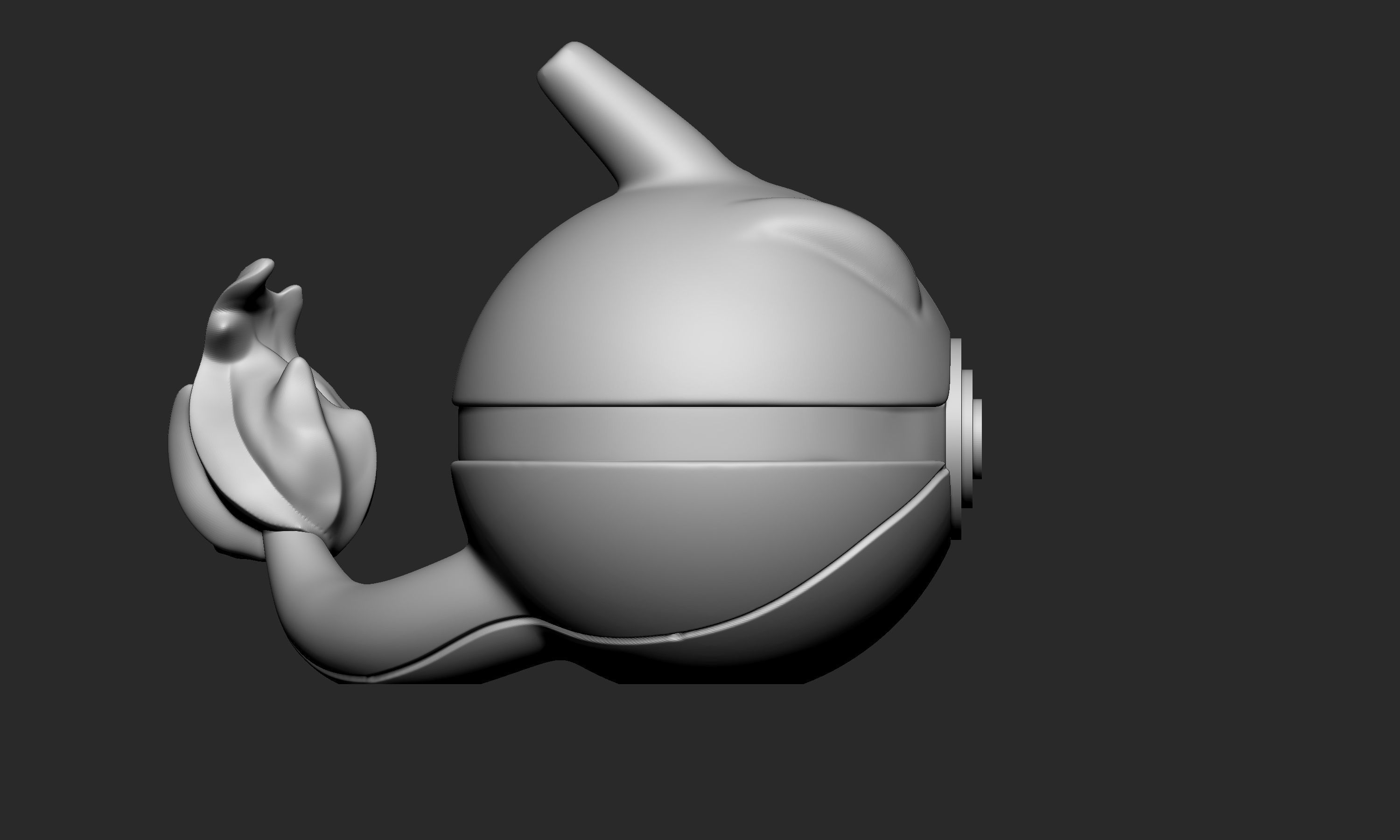 Pokemon Charmeleon Pokeball 3D print model_6