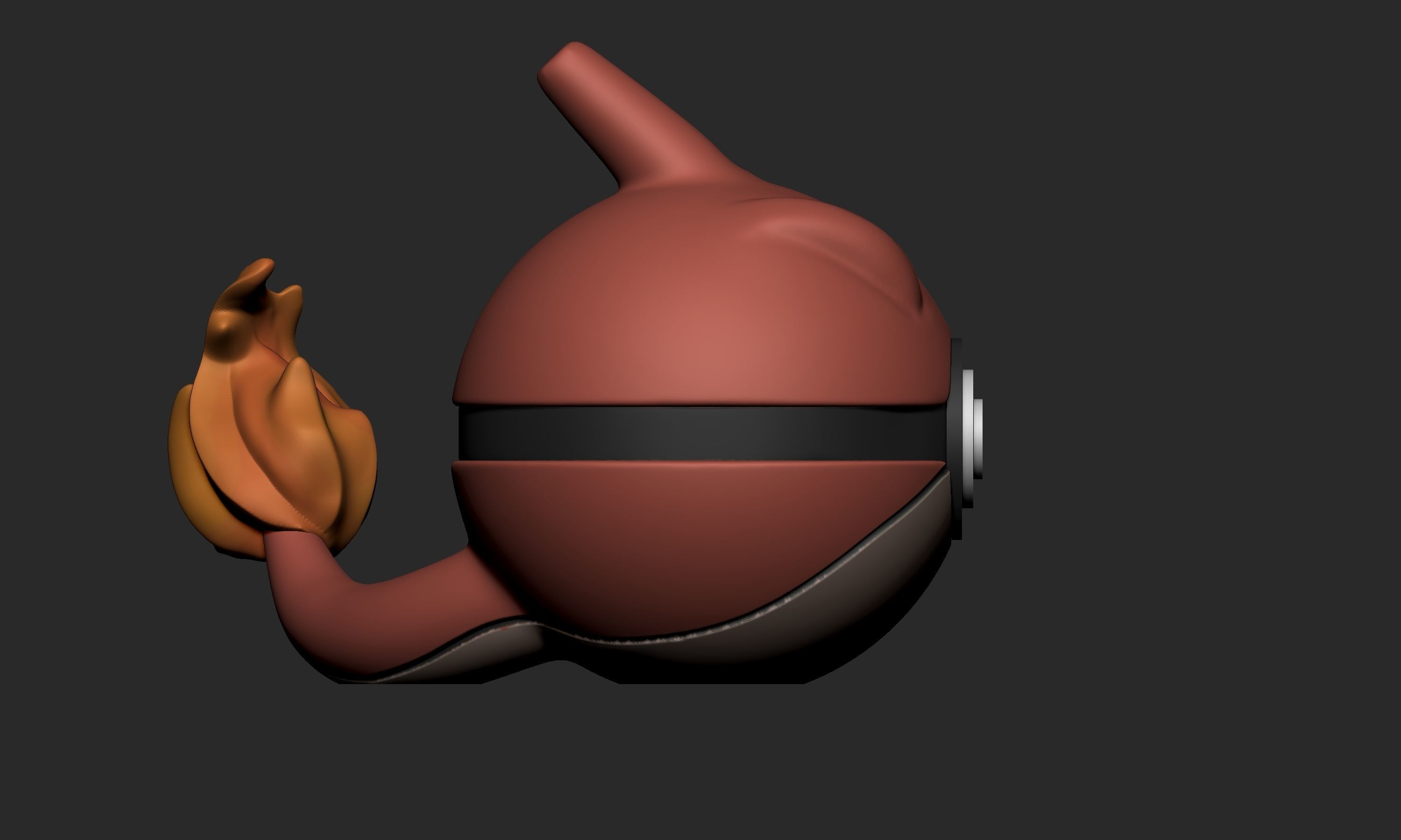 Pokemon Charmeleon Pokeball 3D print model_7