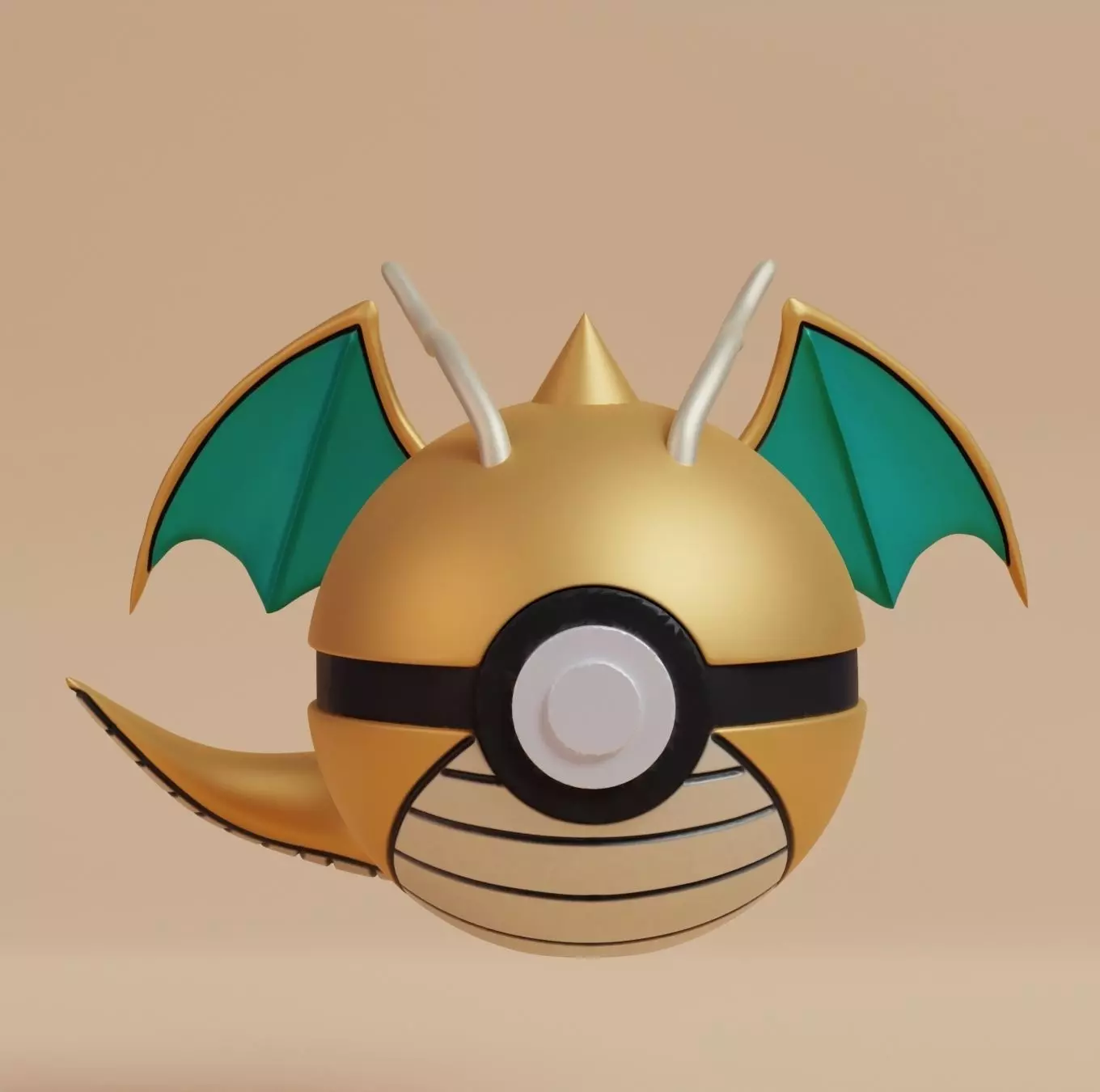 Pokemon Dragonite Pokeball 3D print model