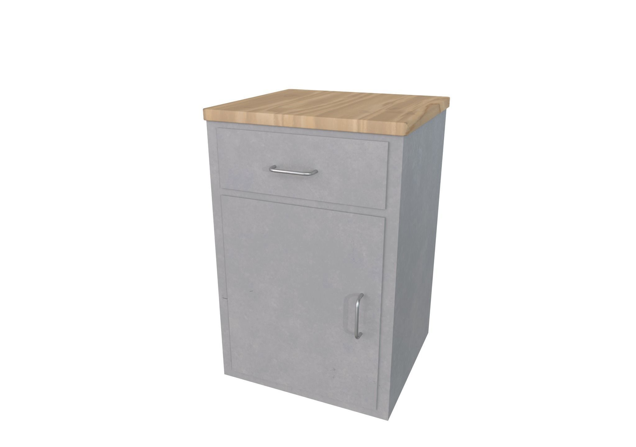 Ward Bed set Low-poly 3D model_17