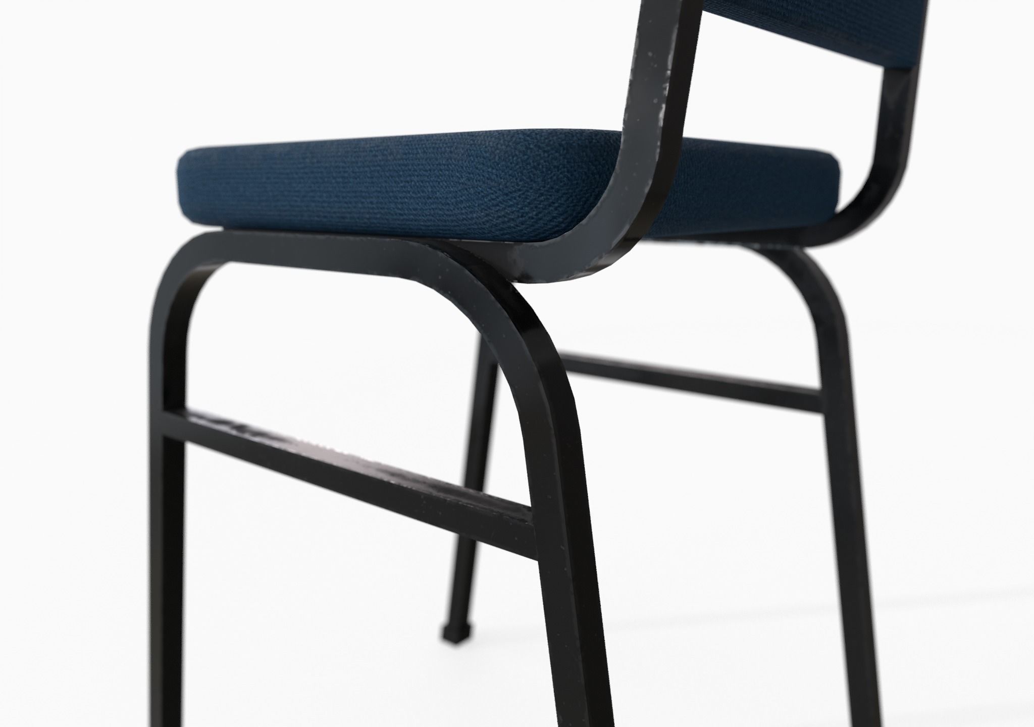 Ward Bed set Low-poly 3D model_12