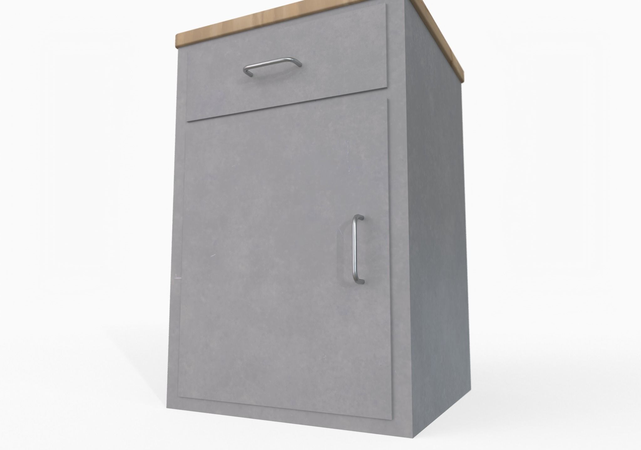 Ward Bed set Low-poly 3D model_19