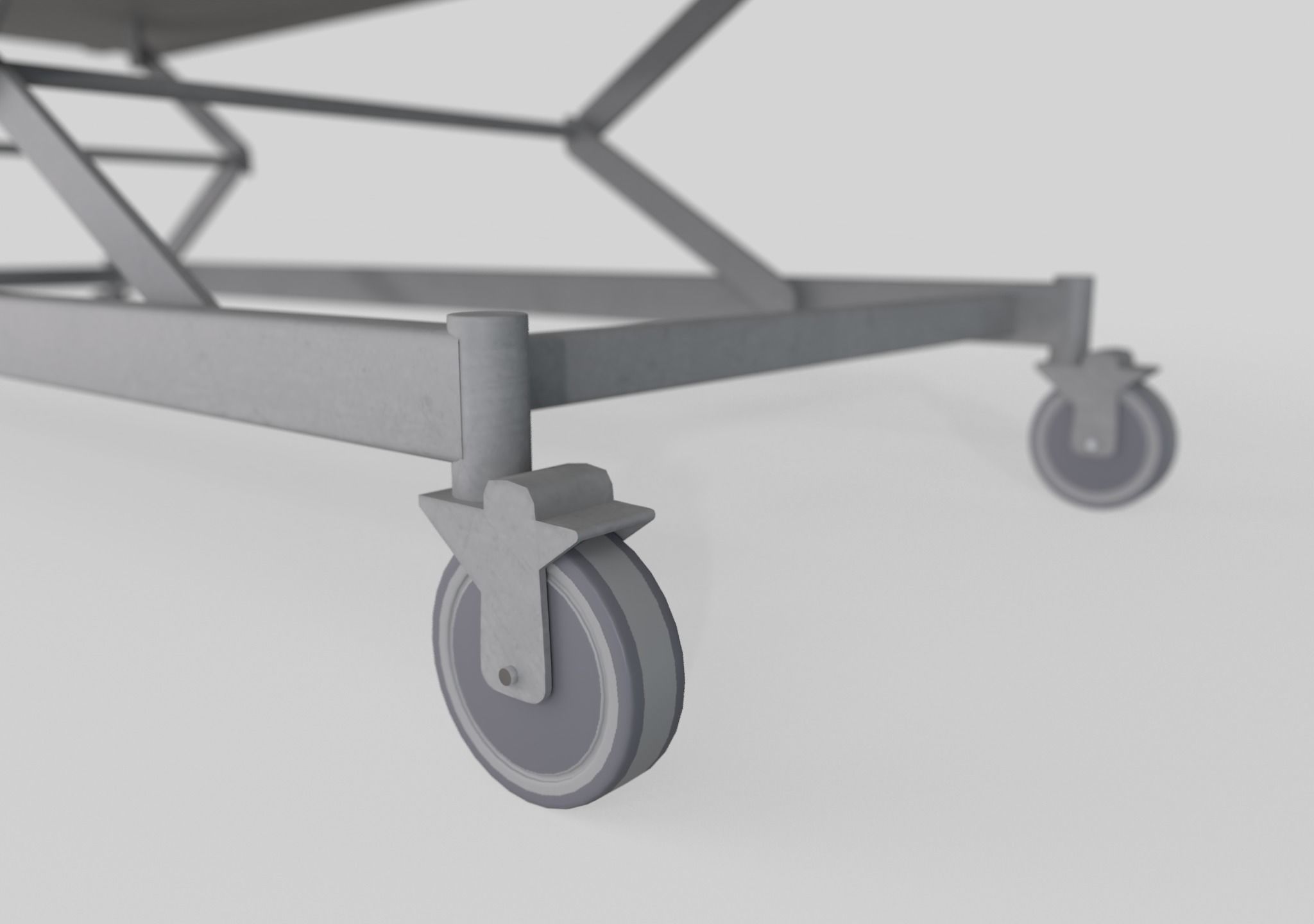 Ward Bed set Low-poly 3D model_8