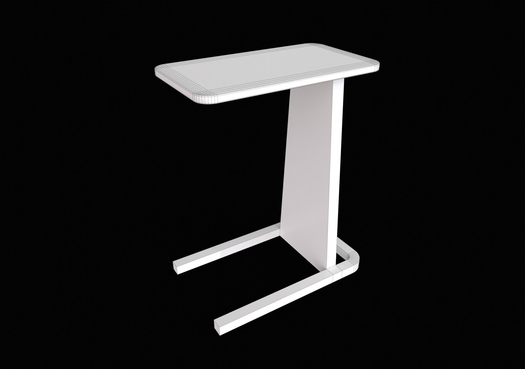 Ward Bed set Low-poly 3D model_27