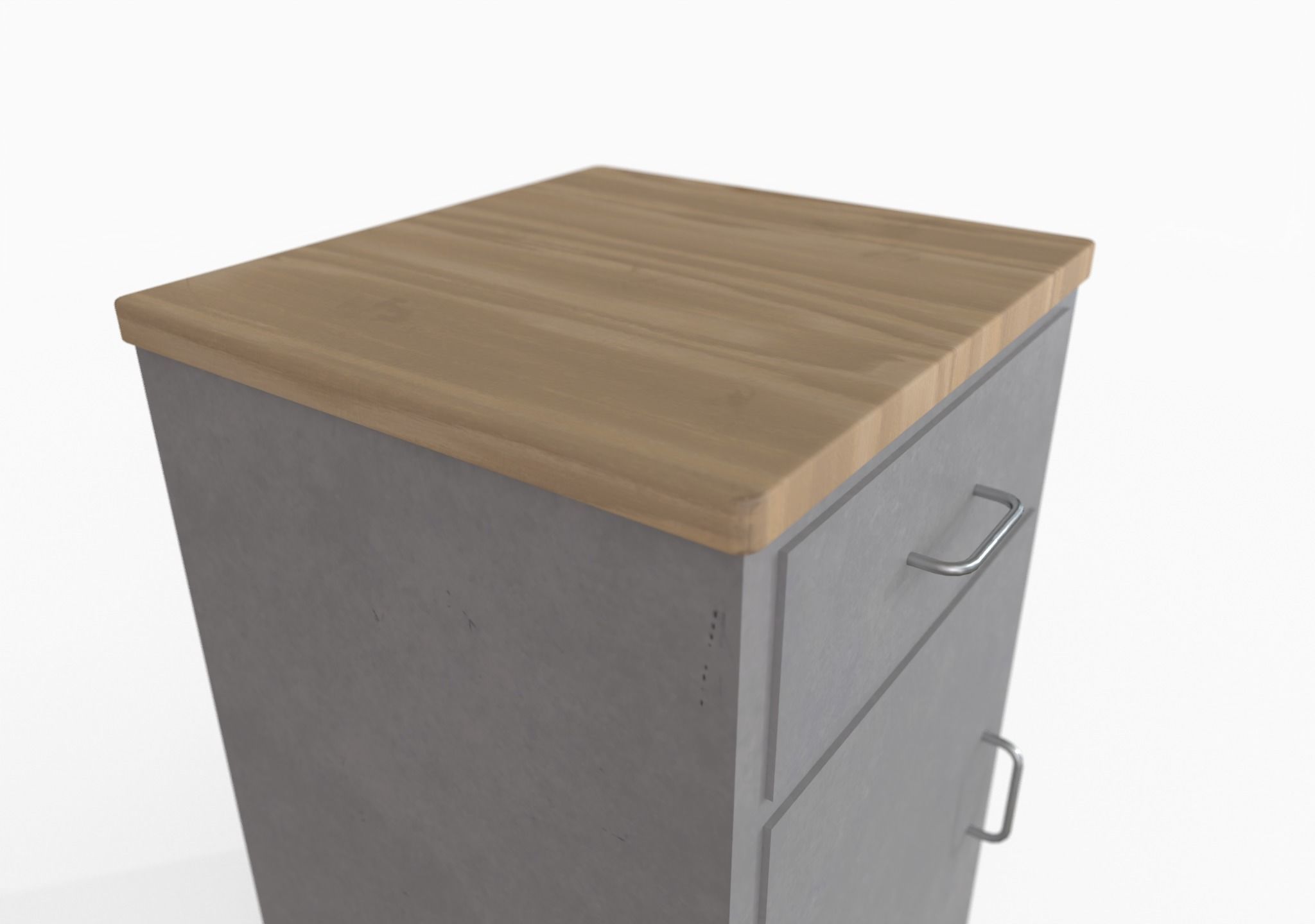 Ward Bed set Low-poly 3D model_18