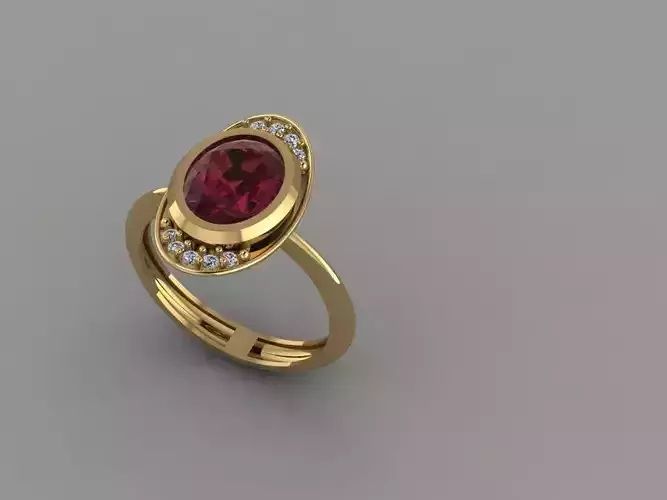 woman engagement gold ring