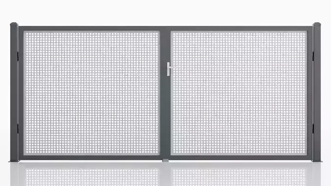 Aluminum Driveway Gate - Model 5 - 3D model
