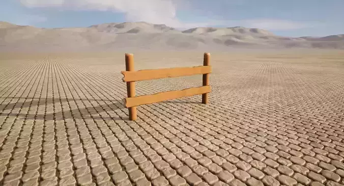 Meadow wooden barrier
